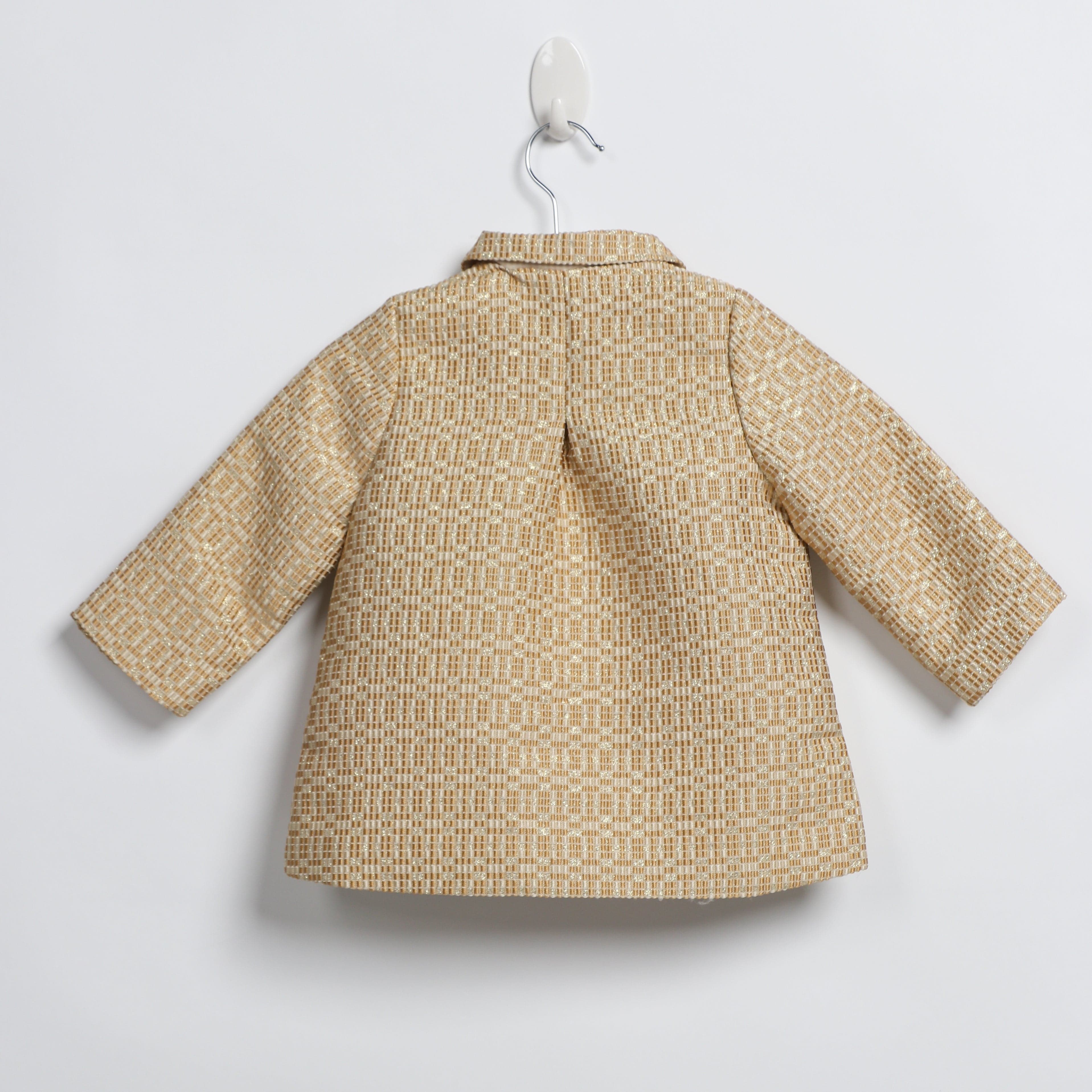 جينجرسنابس جاكيت مطرز بأزرار من الامام للفتيات الرضع ذهب