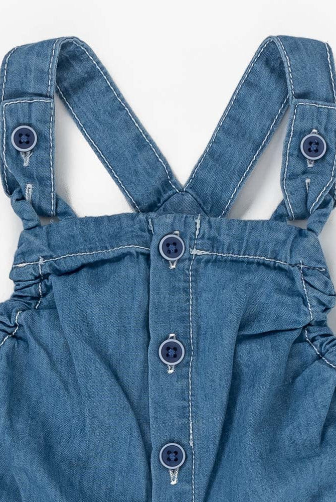 جينجرسنابس سالوبيت جينز حمالات بجيوب بناتي أزرق فاتح