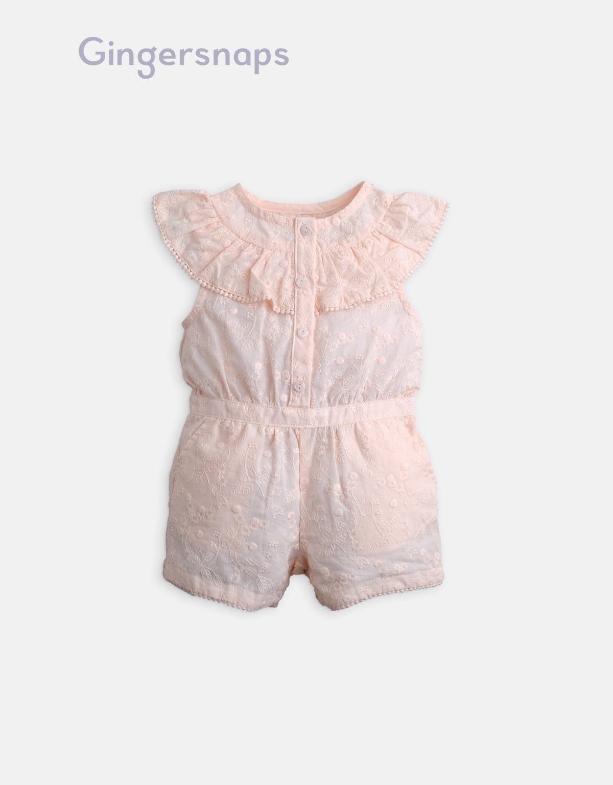 جينجرسنابس جمبسوت بناتي مطرز بالورود أحمر بنفسجي