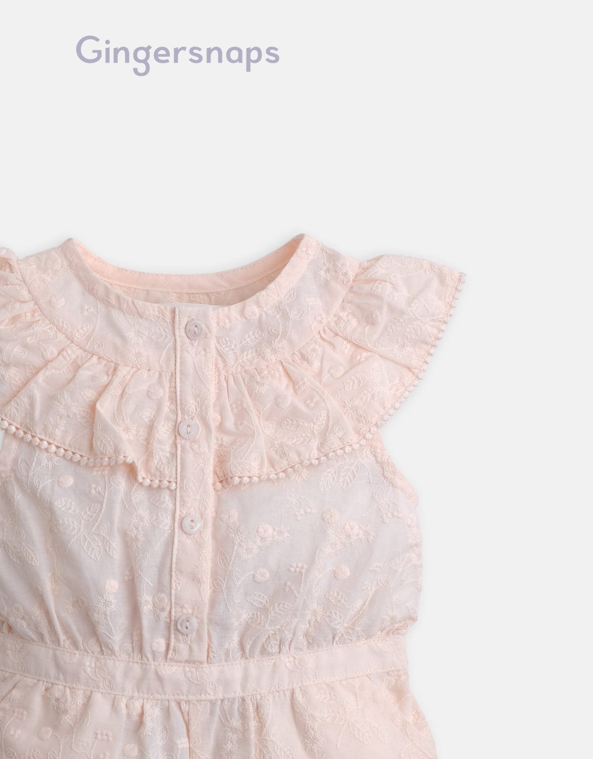 جينجرسنابس جمبسوت بناتي مطرز بالورود أحمر بنفسجي