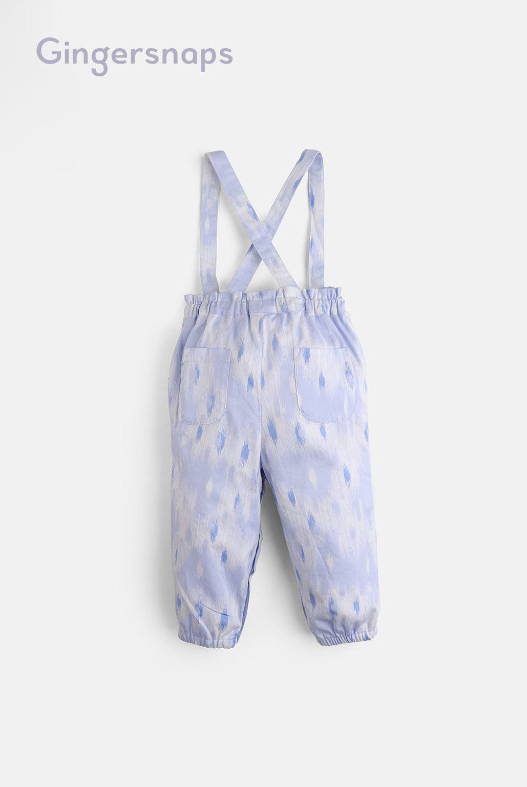 جينجرسنابس جمبسوت بناتي رضع منقوش بحمالات أزرق