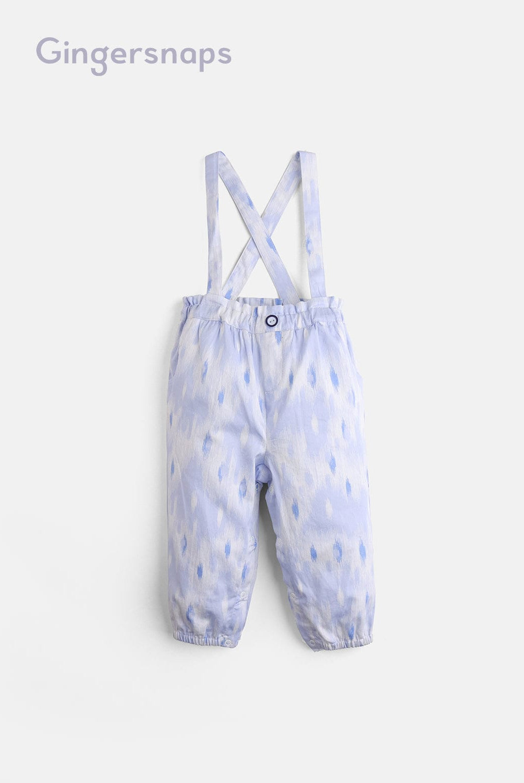 جينجرسنابس جمبسوت بناتي رضع منقوش بحمالات أزرق