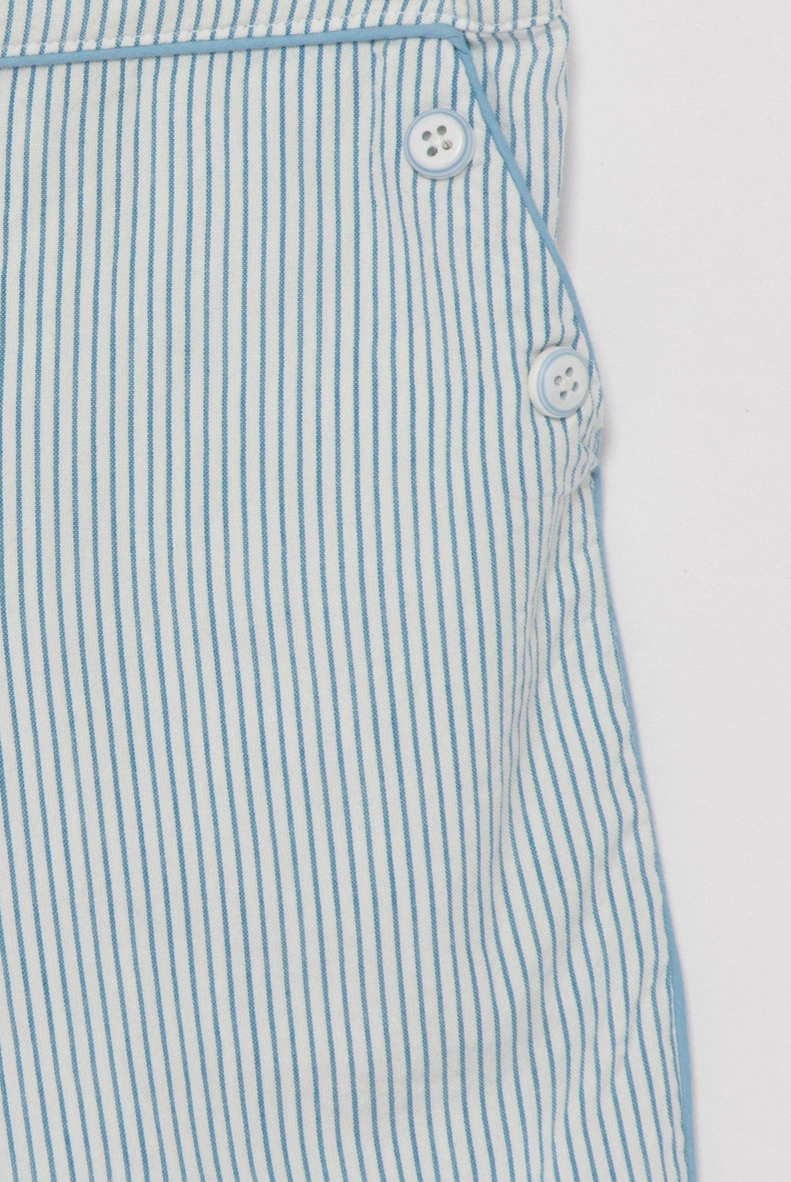 جينجرسنابس طقم خروج بنات رضع مكون من قطعتين حمالات وبنطلون ابيض / ازرق