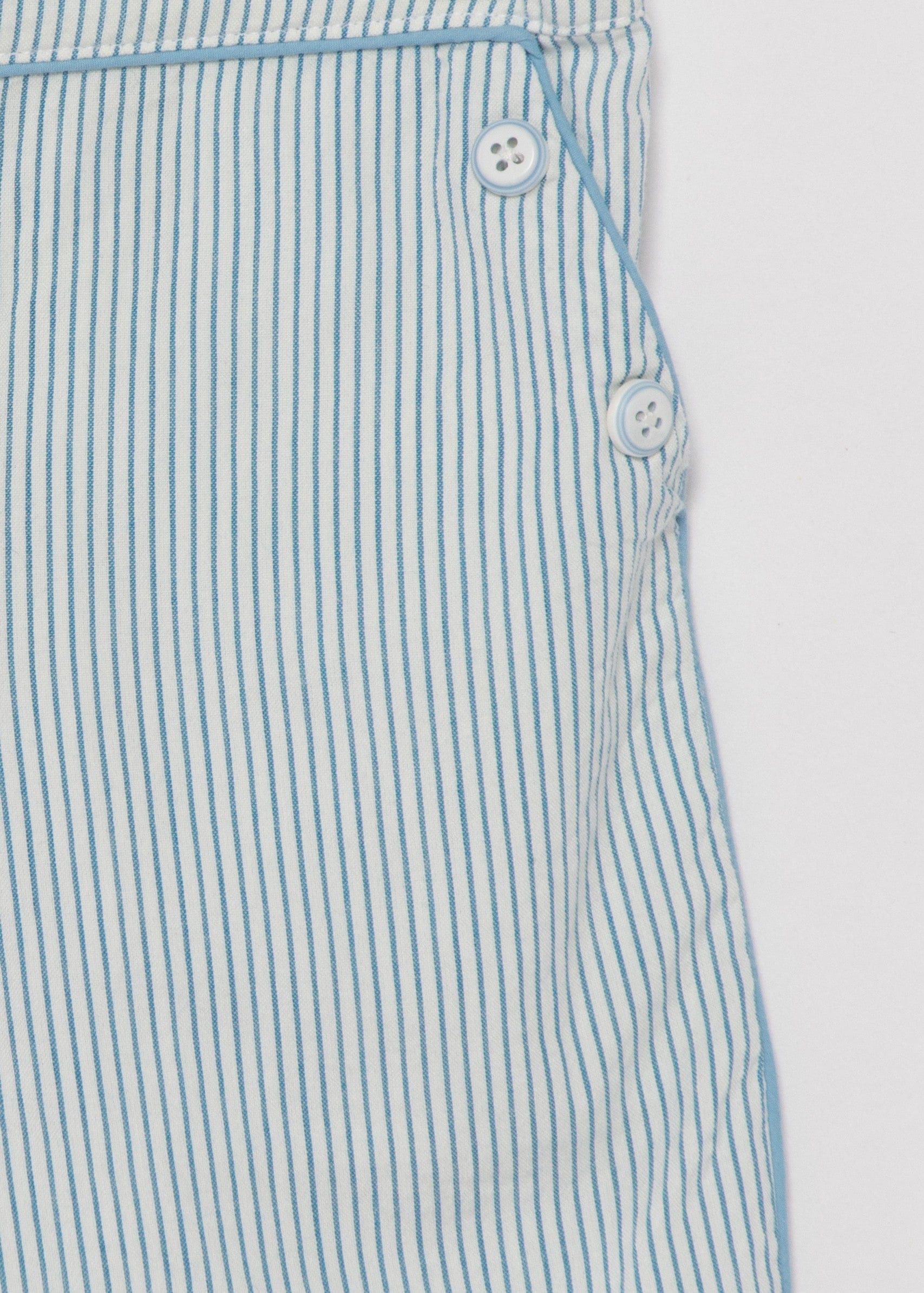 جينجرسنابس طقم خروج بنات رضع مكون من قطعتين حمالات وبنطلون ابيض / ازرق