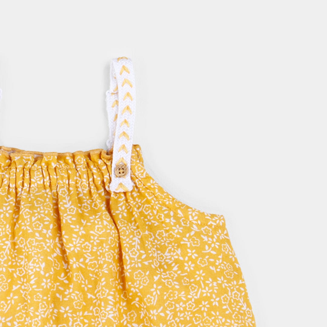 جينجرسنابس طقم شورت بناتي رضع مشجر وبلوزة أصفر متعدد