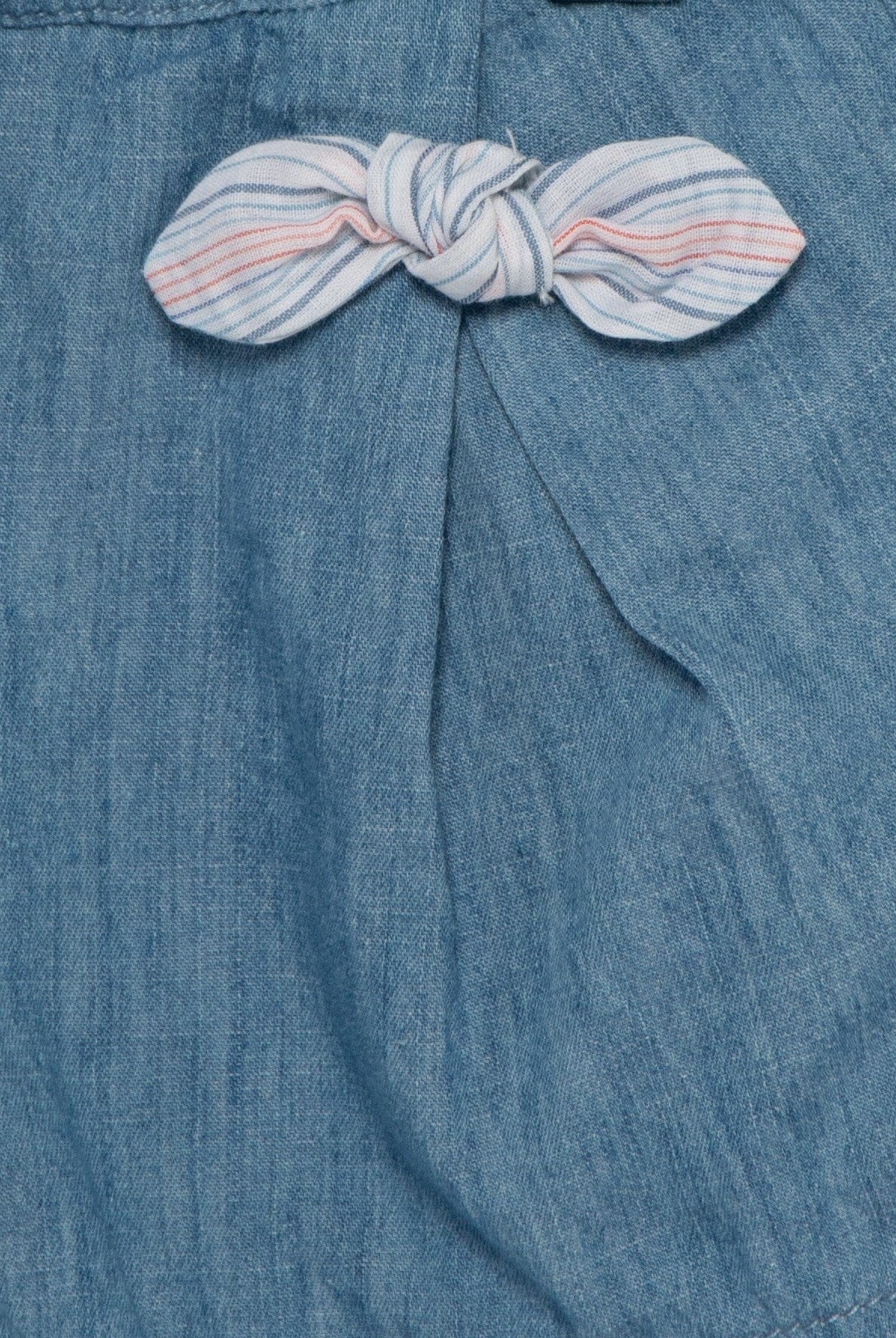 جينجرسنابس طقم بشورت جينز بناتي ببلوزة نص كم أزرق متعدد