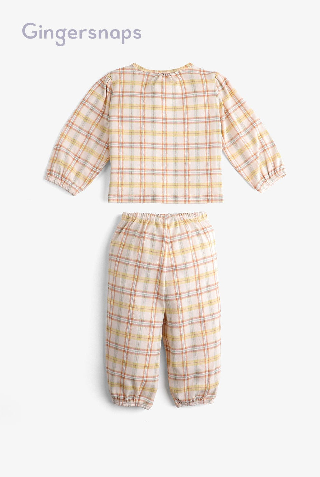 جينجرسنابس بيجامة نوم بناتي للرضع كاروهات بأزرار أمامية متعدد الألوان