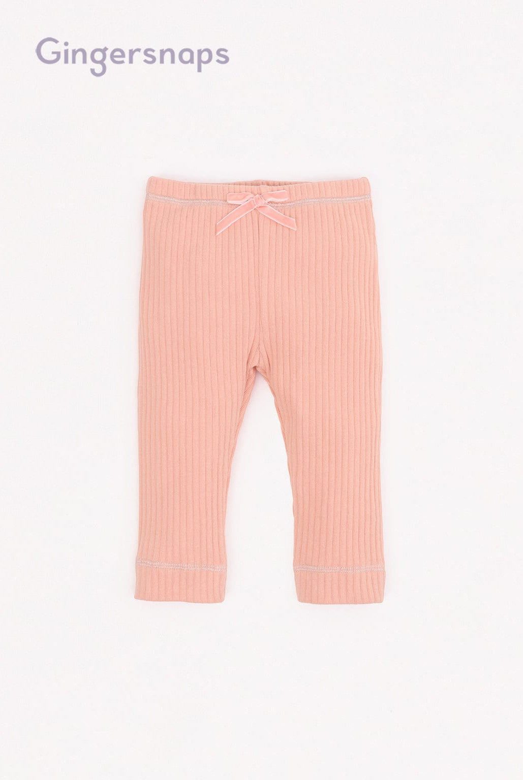 جينجرسنابس ليقنز رضع للفتايات مضلع مزين بفيونكة أحمر بنفسجي