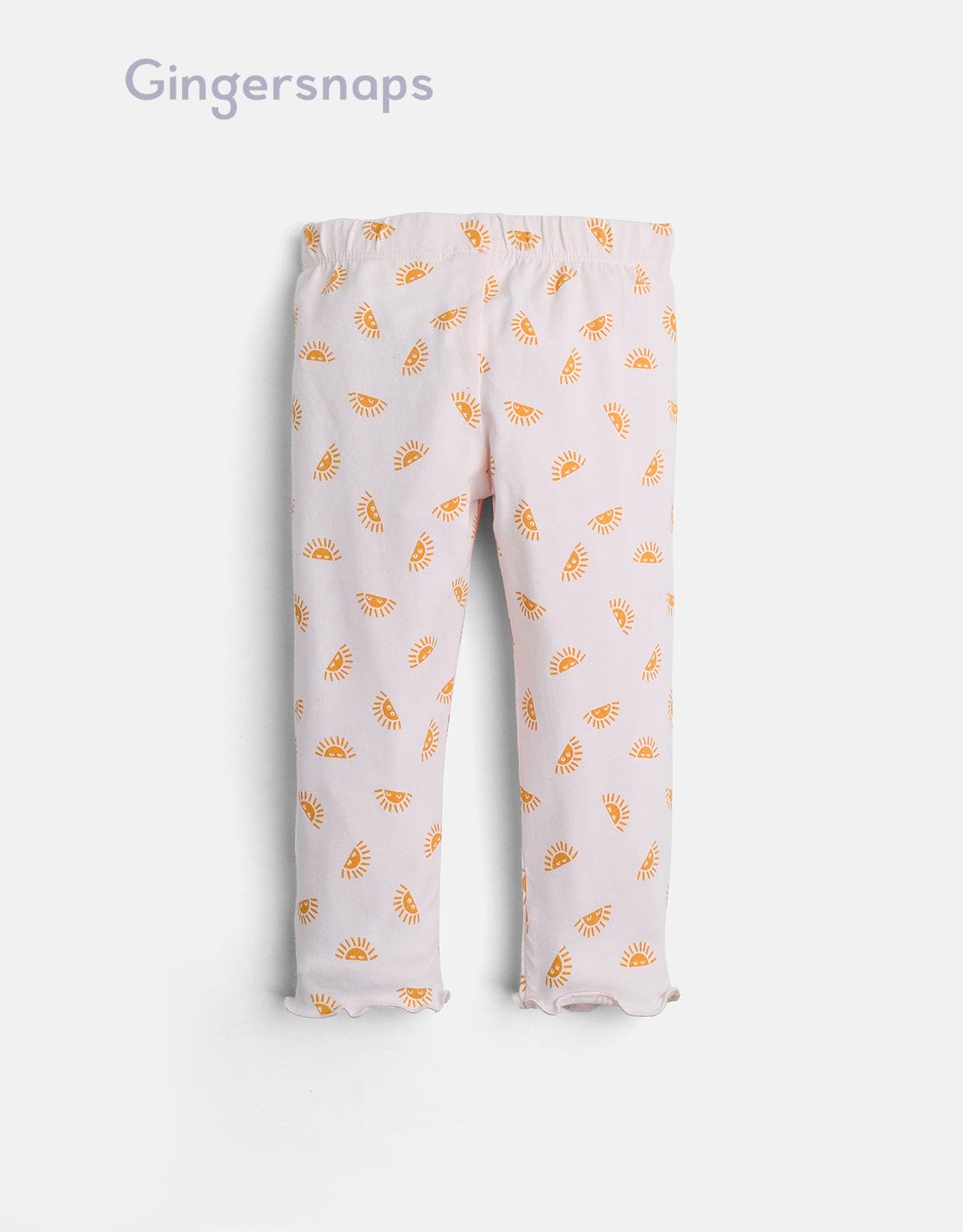 جينجرسنابس بنطلون ليقنز رضع بناتي بنمط شمس وردي