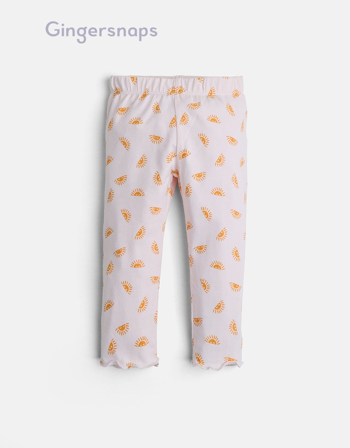 جينجرسنابس بنطلون ليقنز رضع بناتي بنمط شمس وردي