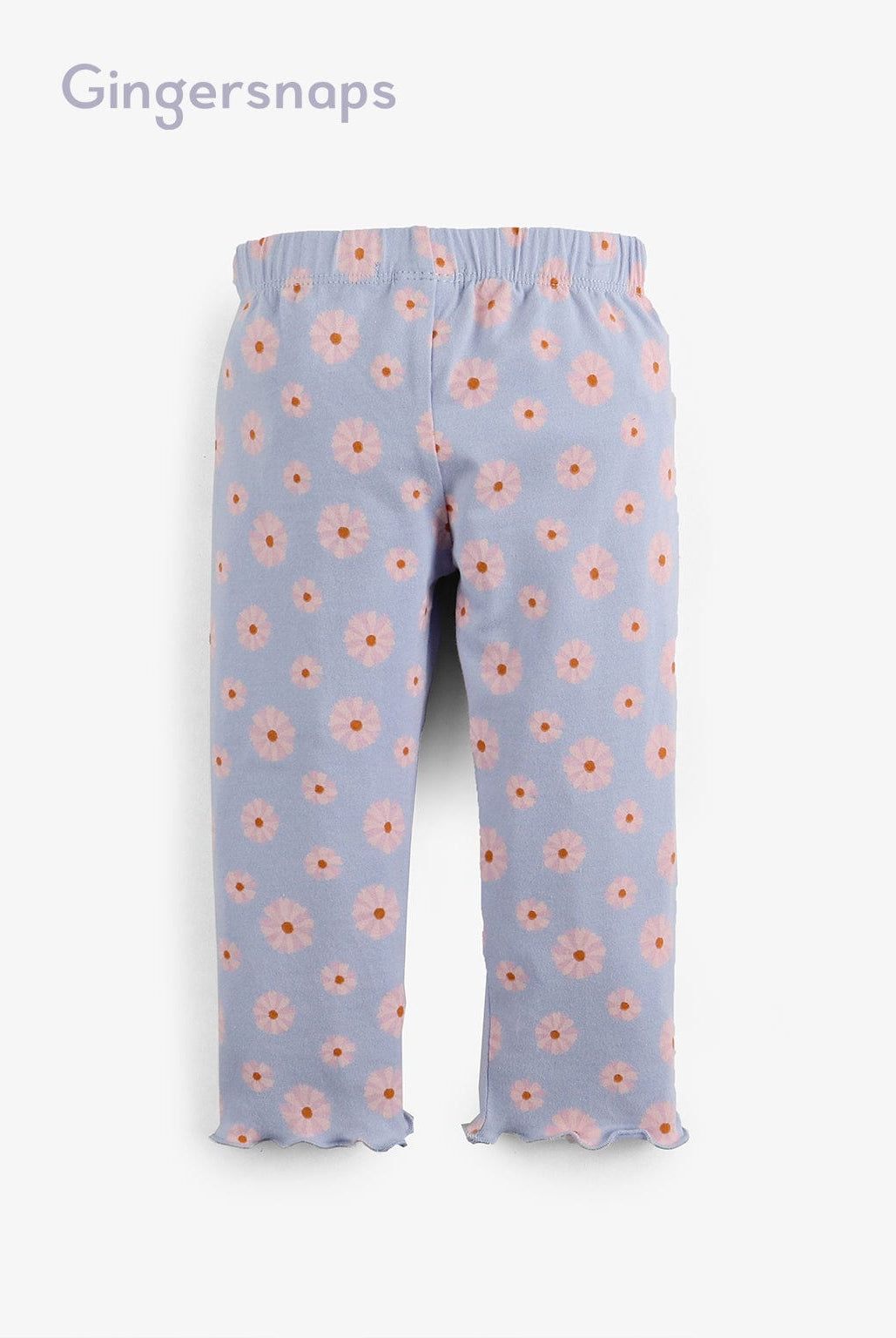 جينجرسنابس بنطلون ليقنز رضع بناتي بنمط ورد أزرق