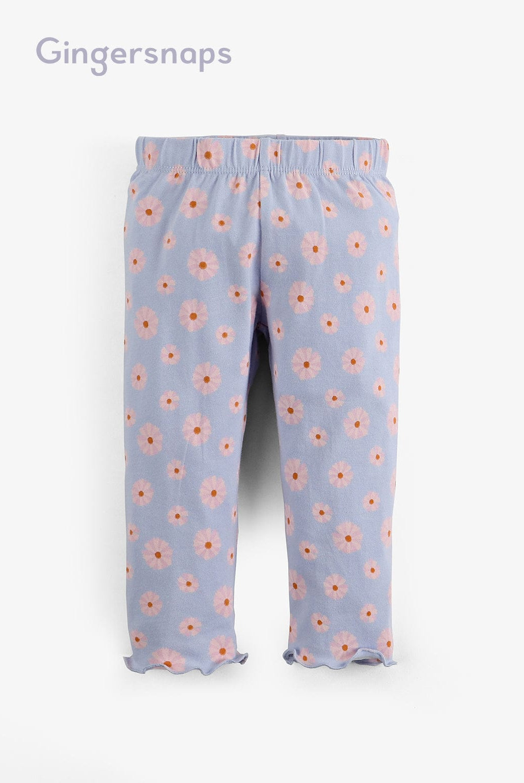 جينجرسنابس بنطلون ليقنز رضع بناتي بنمط ورد أزرق