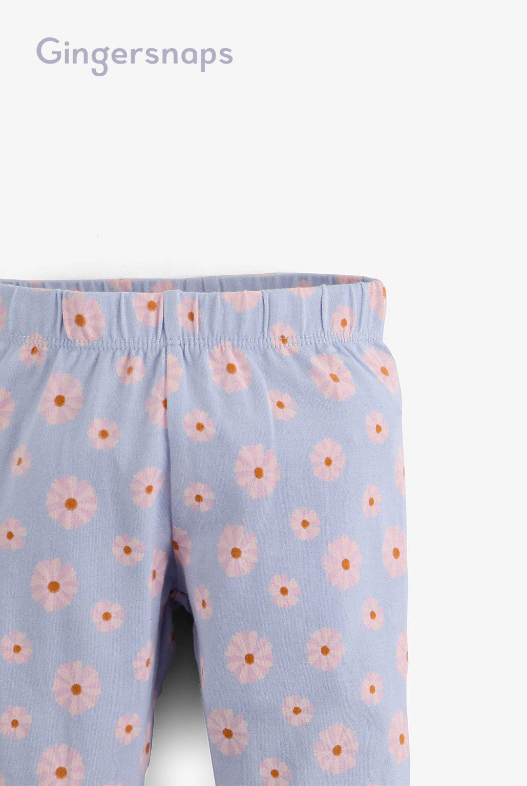 جينجرسنابس بنطلون ليقنز رضع بناتي بنمط ورد أزرق