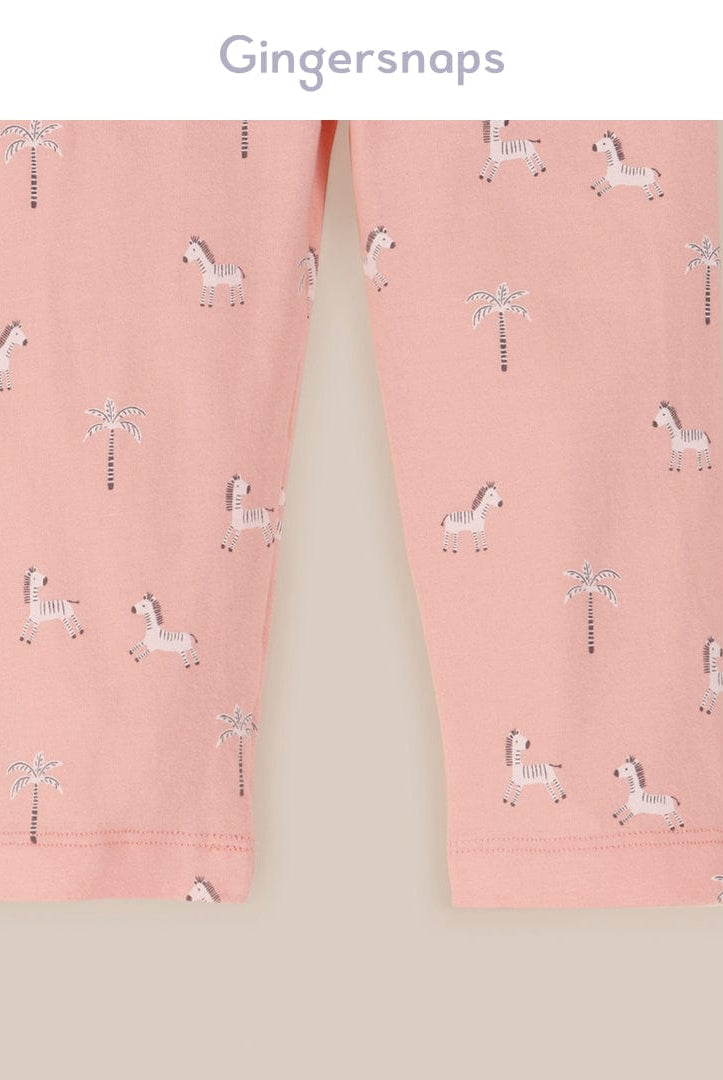 جينجرسنابس ليقنز رضع بناتي بنمط حمار وحشي أحمر بنفسجي