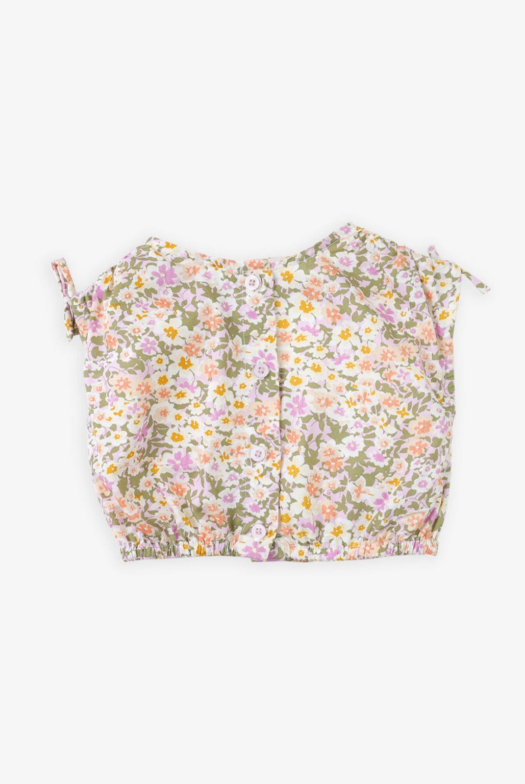 جينجرسنابس طقم مورد قطعتين بنطلون وبلوزة كم قصير بناتي متعدد الألوان