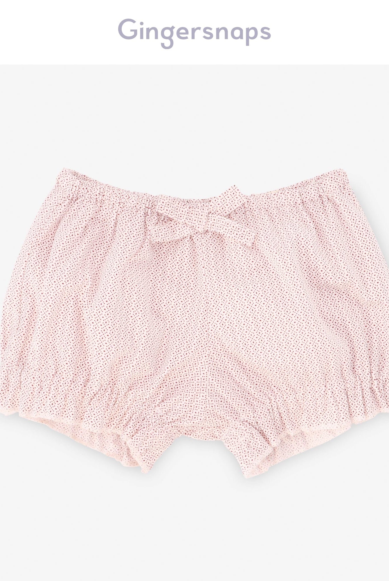 جينجرسنابس شورت بيبي بنات بنمط بفيونكة متعدد الألوان