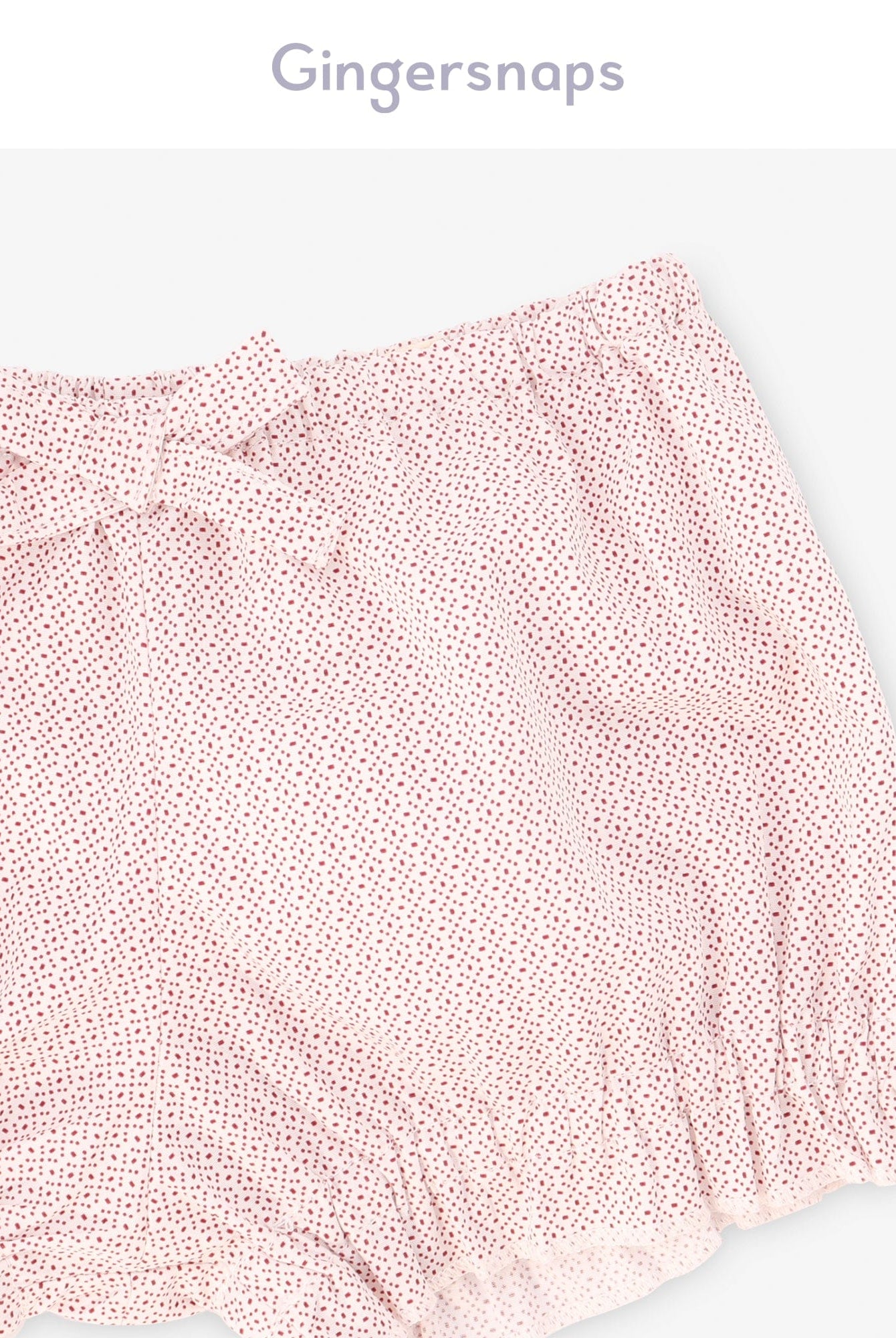 جينجرسنابس شورت بيبي بنات بنمط بفيونكة متعدد الألوان