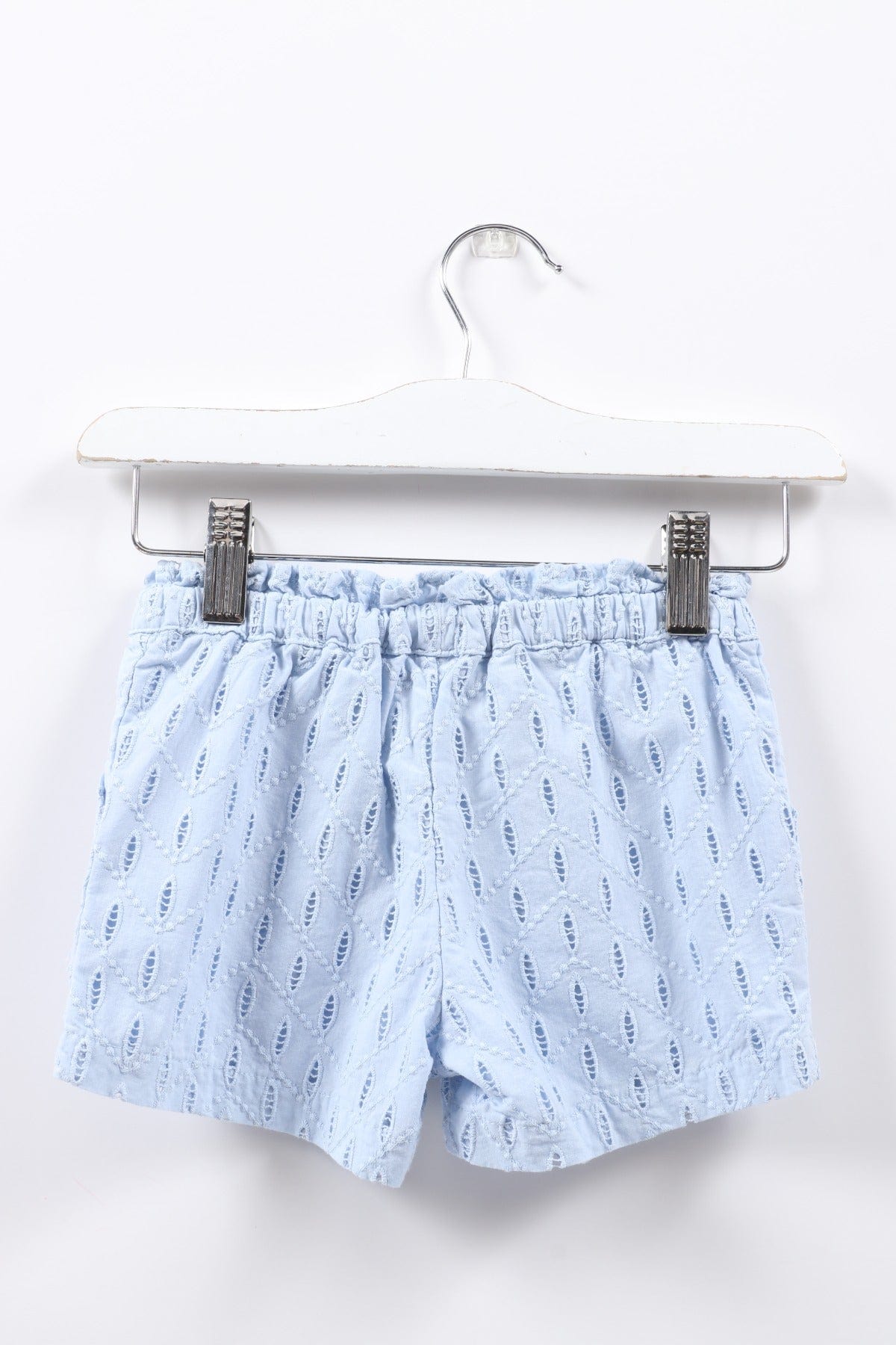 جينجرسنابس شورت مخرم مزين بأزرار أمامية أزرق فاتح