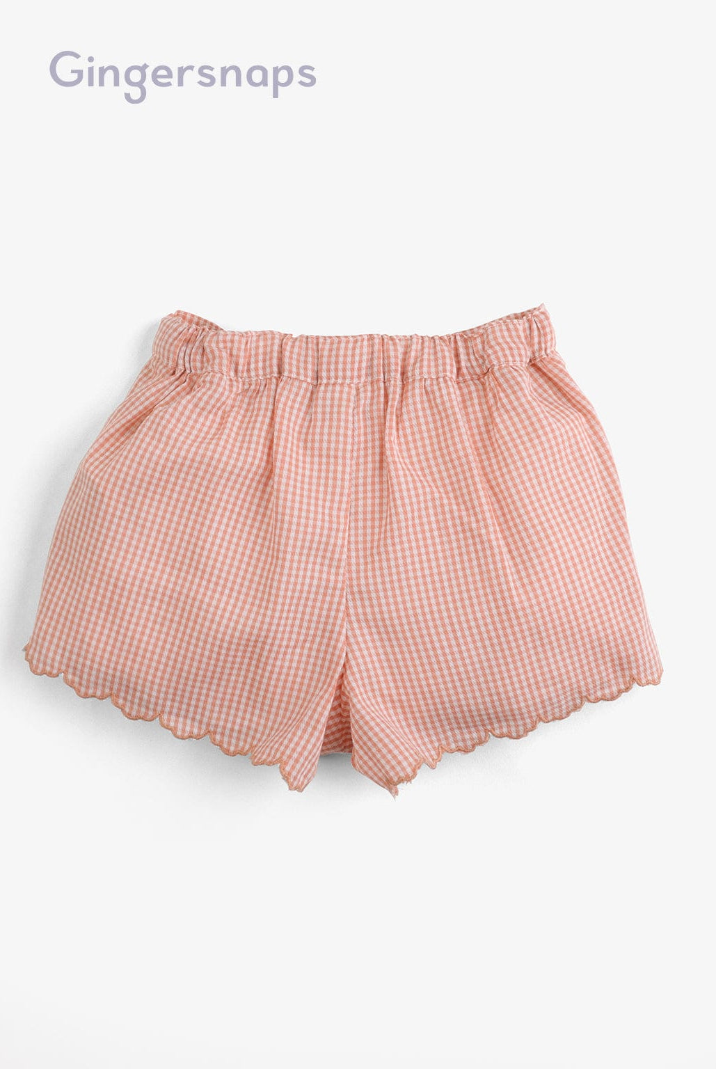 جينجرسنابس شورت مربعات قصير برباط بناتي برتقالي