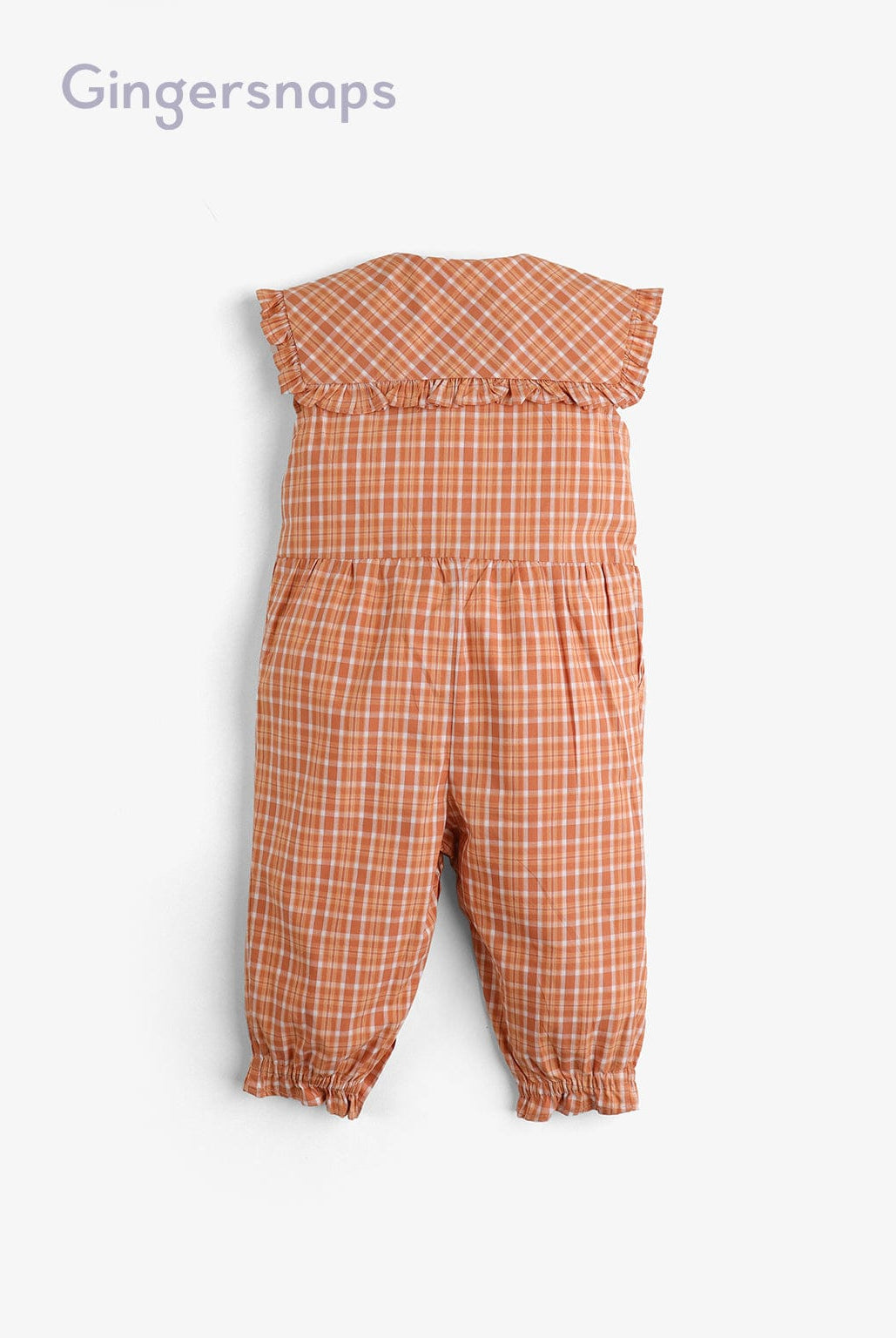 جينجرسنابس جمبسوت بناتي مربعات بأزرار أمامية بني