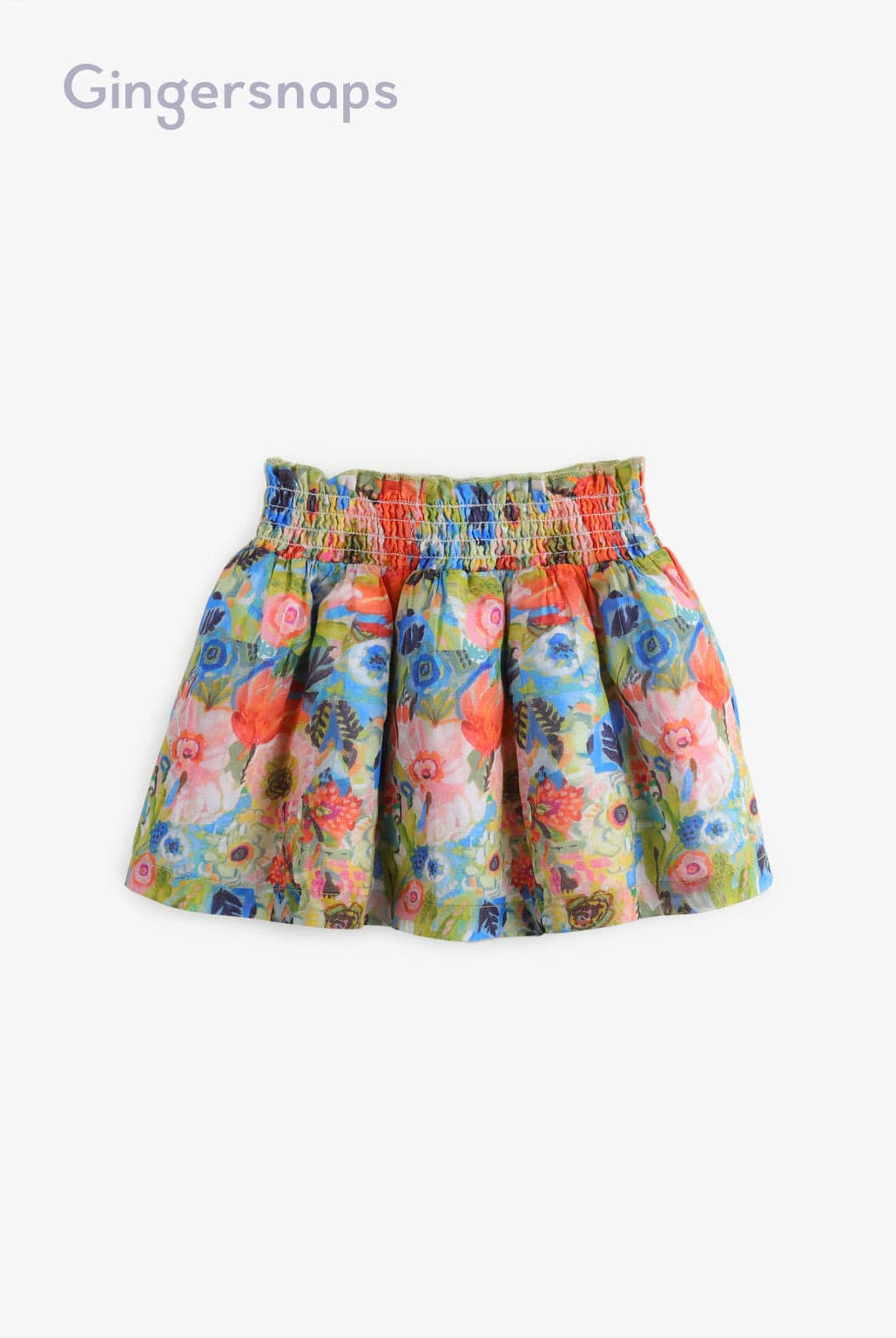 جينجرسنابس تنورة موردة قصيرة كلوش بناتي متعدد الألوان