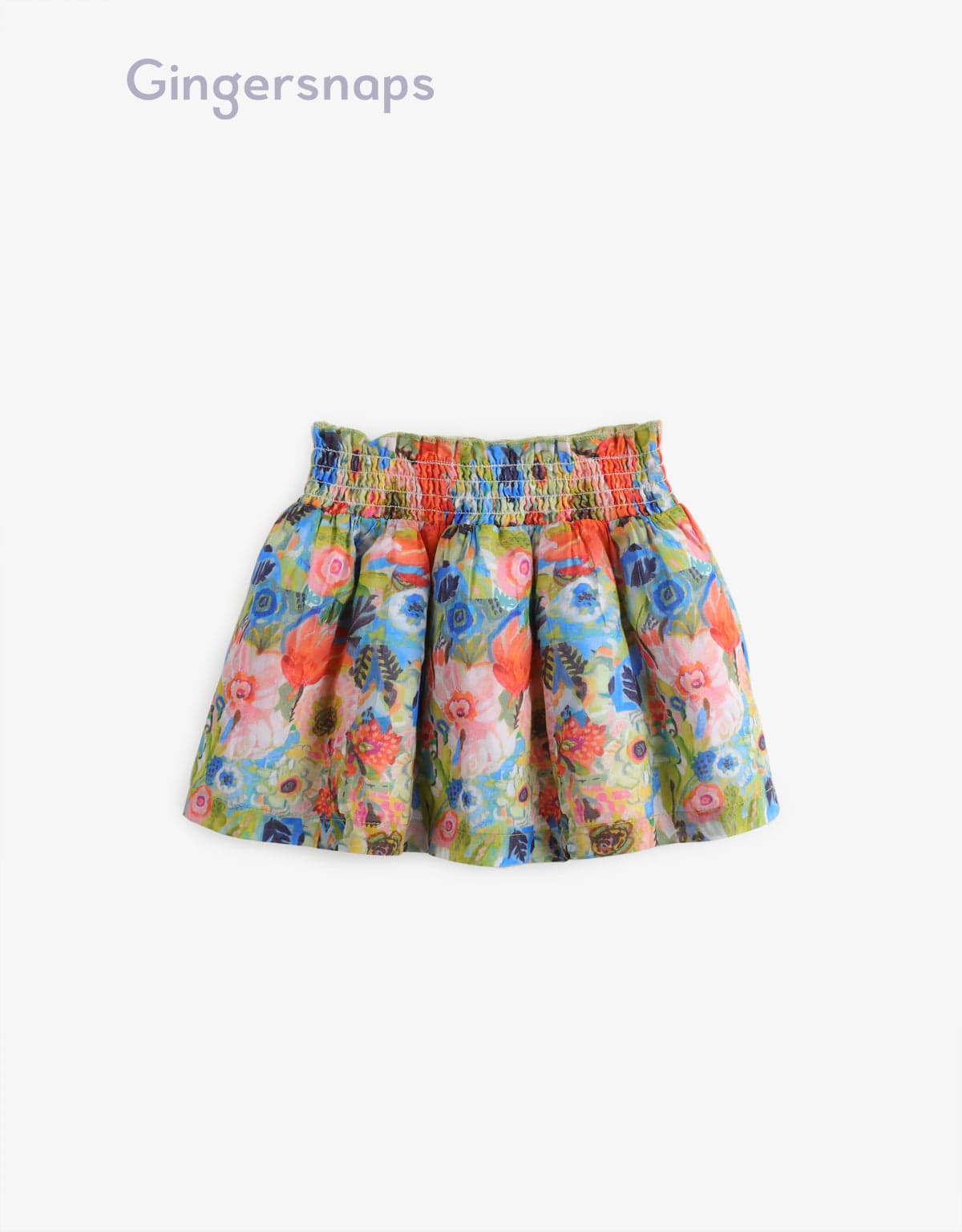 جينجرسنابس تنورة موردة قصيرة كلوش بناتي متعدد الألوان