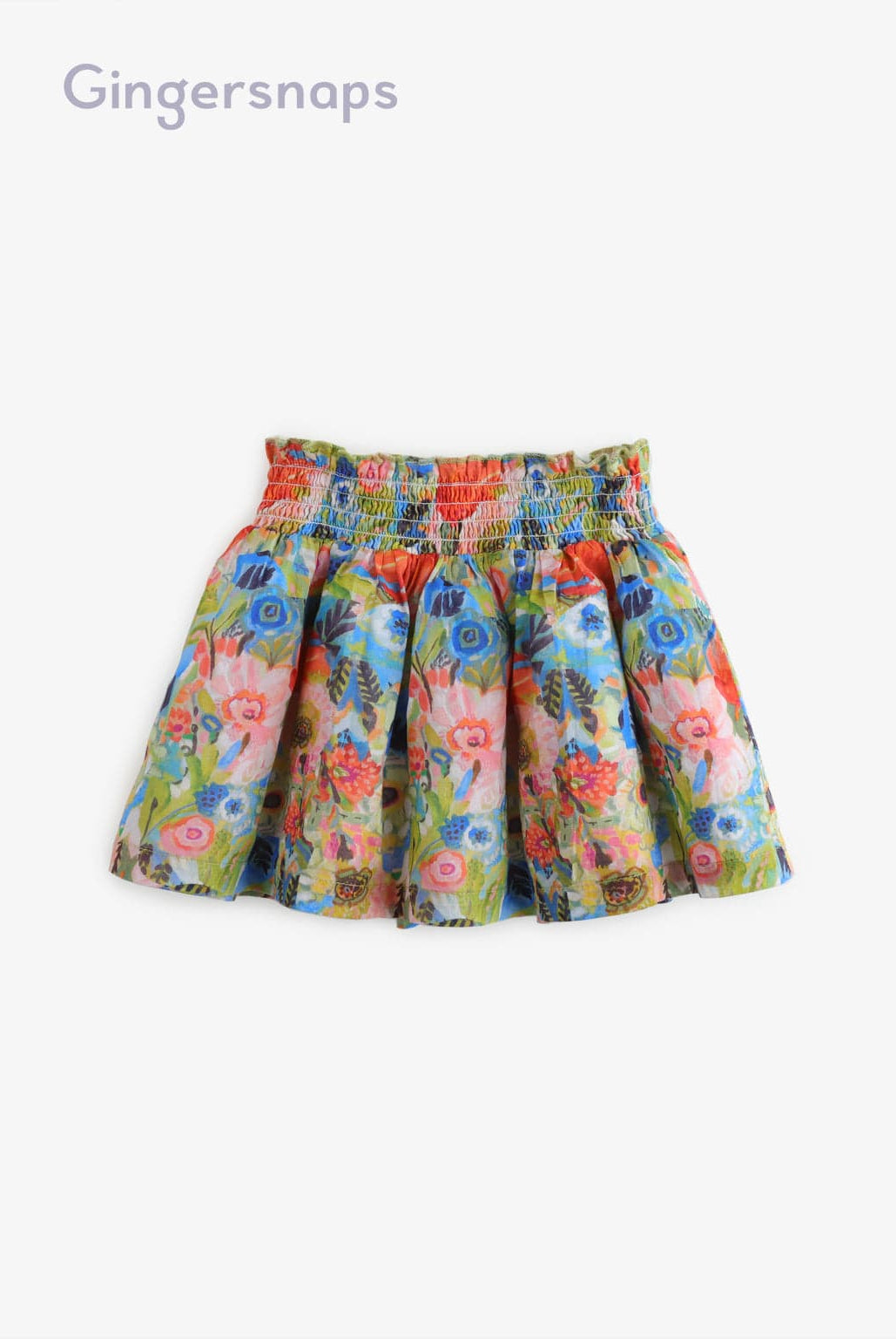 جينجرسنابس تنورة موردة قصيرة كلوش بناتي متعدد الألوان