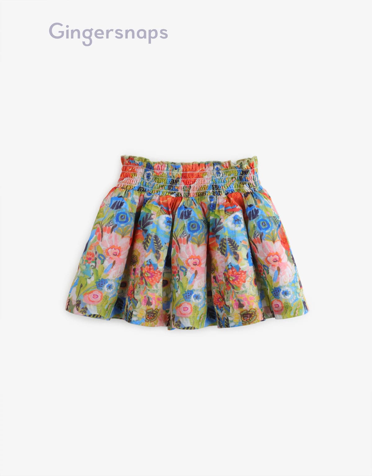 جينجرسنابس تنورة موردة قصيرة كلوش بناتي متعدد الألوان