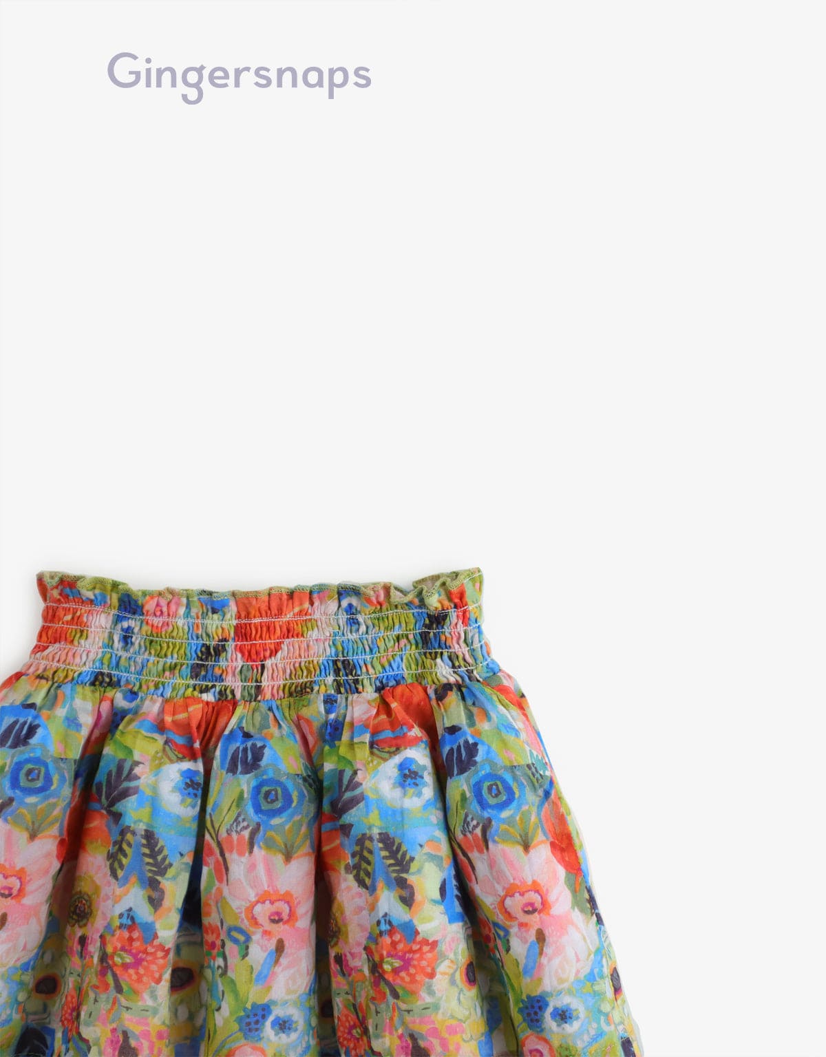 جينجرسنابس تنورة موردة قصيرة كلوش بناتي متعدد الألوان