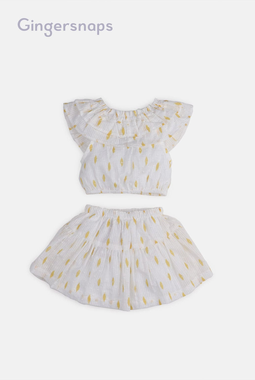 جينجرسنابس طقم بناتي قطعتين منقط توب وتنورة متعدد الألوان