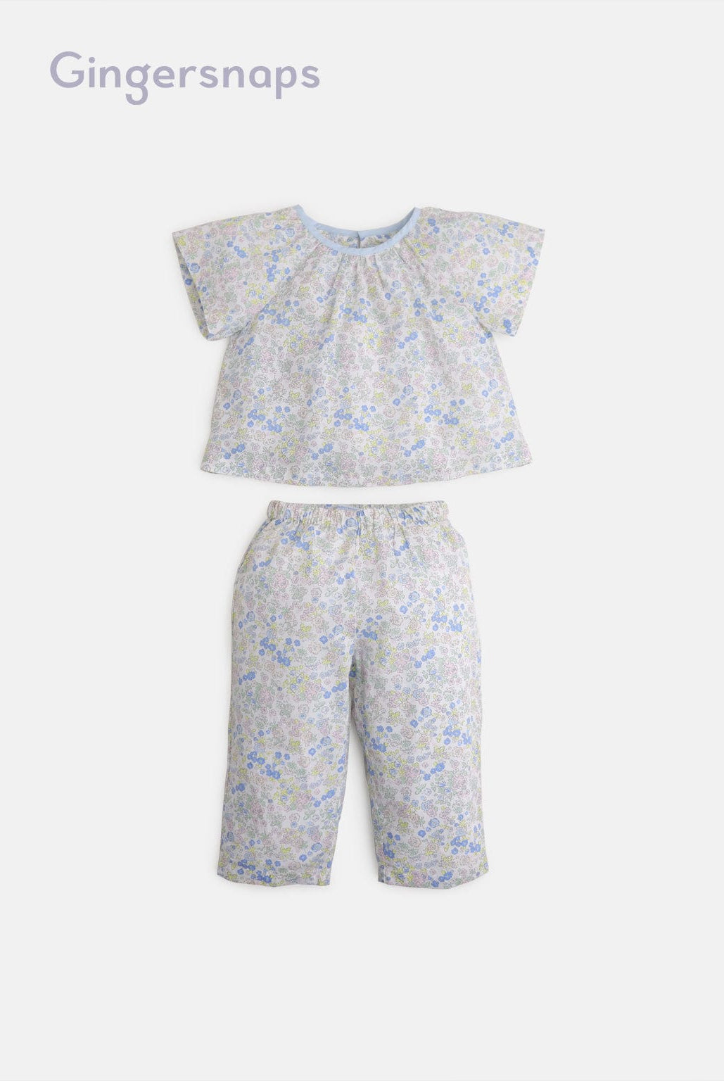 جينجرسنابس طقم بنطلون وبلوزة منقوشة بناتي أطفال متعدد الألوان