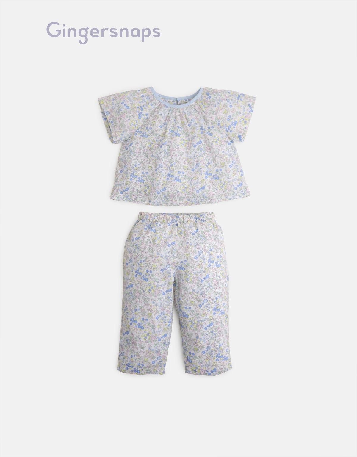 جينجرسنابس طقم بنطلون وبلوزة منقوشة بناتي أطفال متعدد الألوان