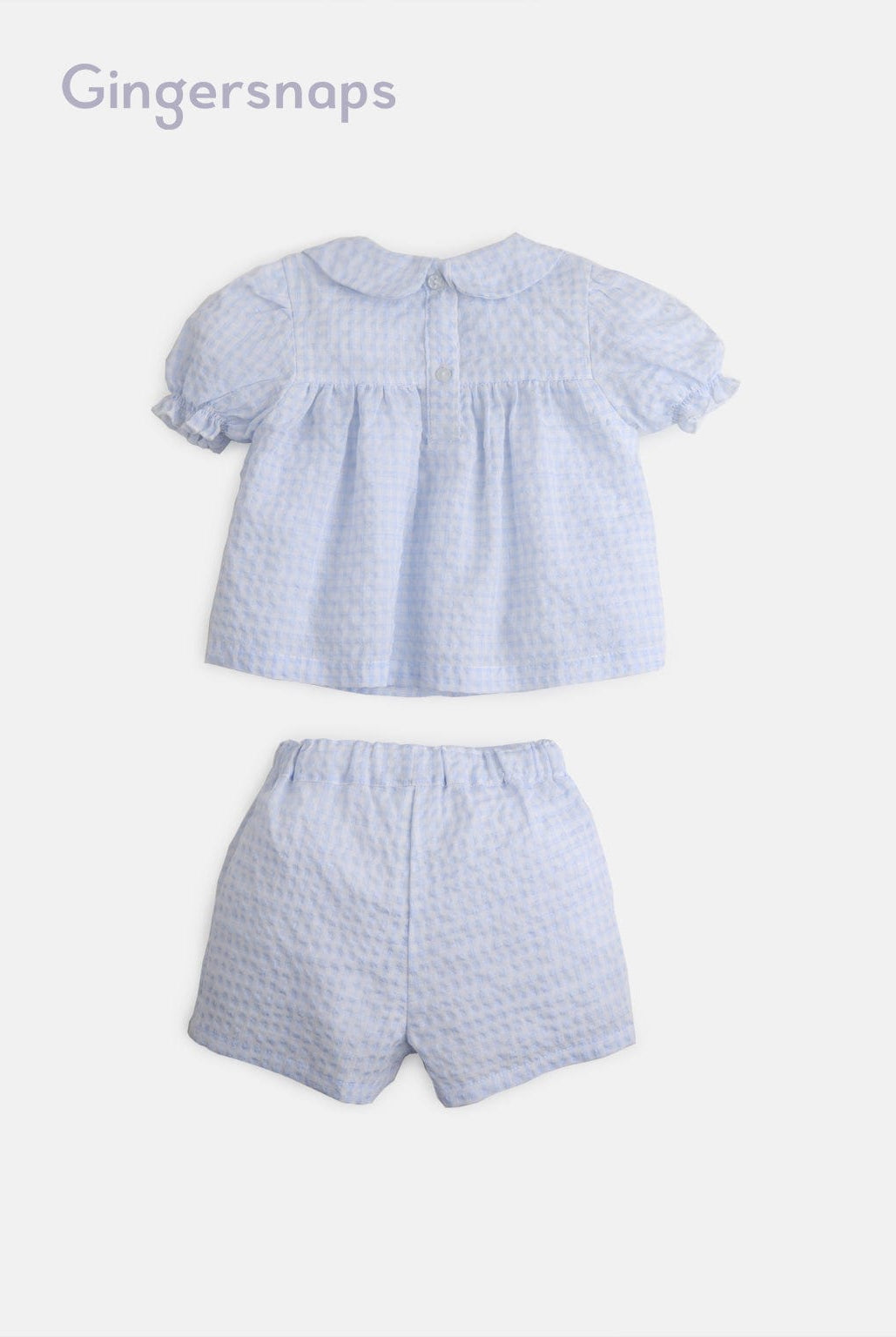 جينجرسنابس طقم أطفال بناتي قطعتين شورت وبلوزة أزرق