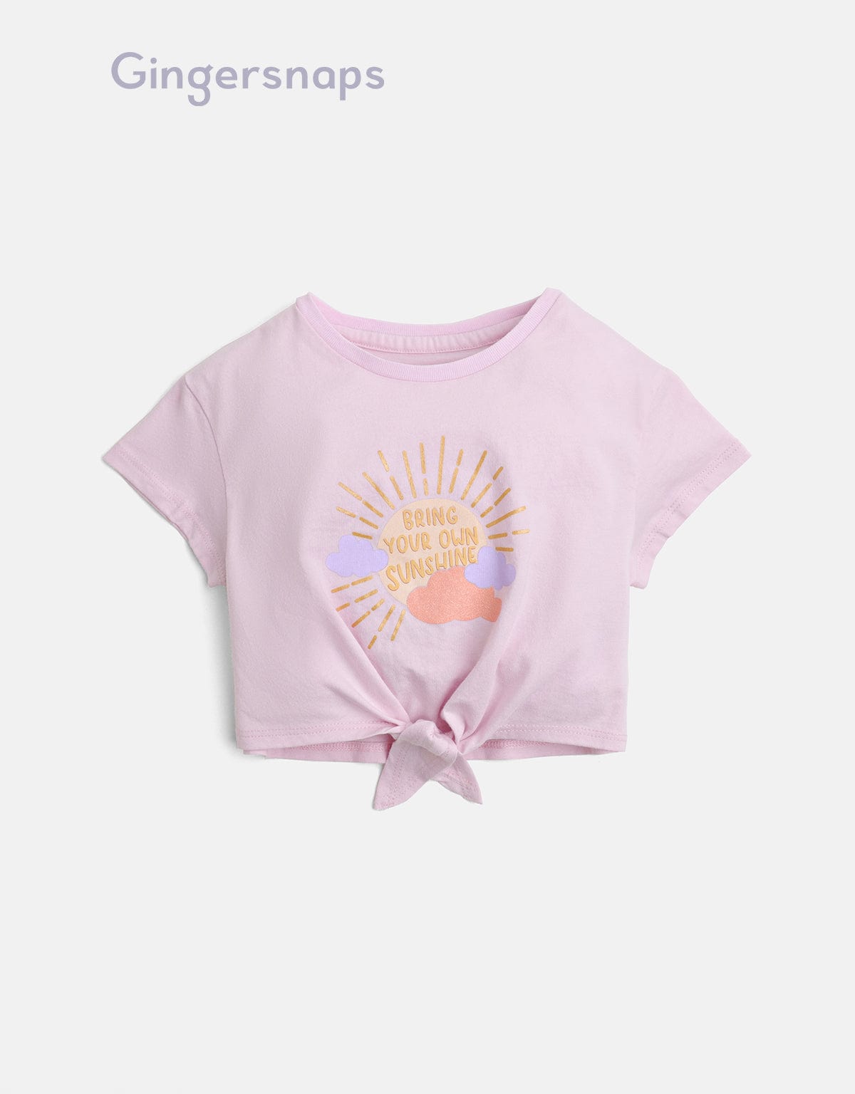جينجرسنابس تي شيرت بنات بيبي بطبعة شمس بنفسجي