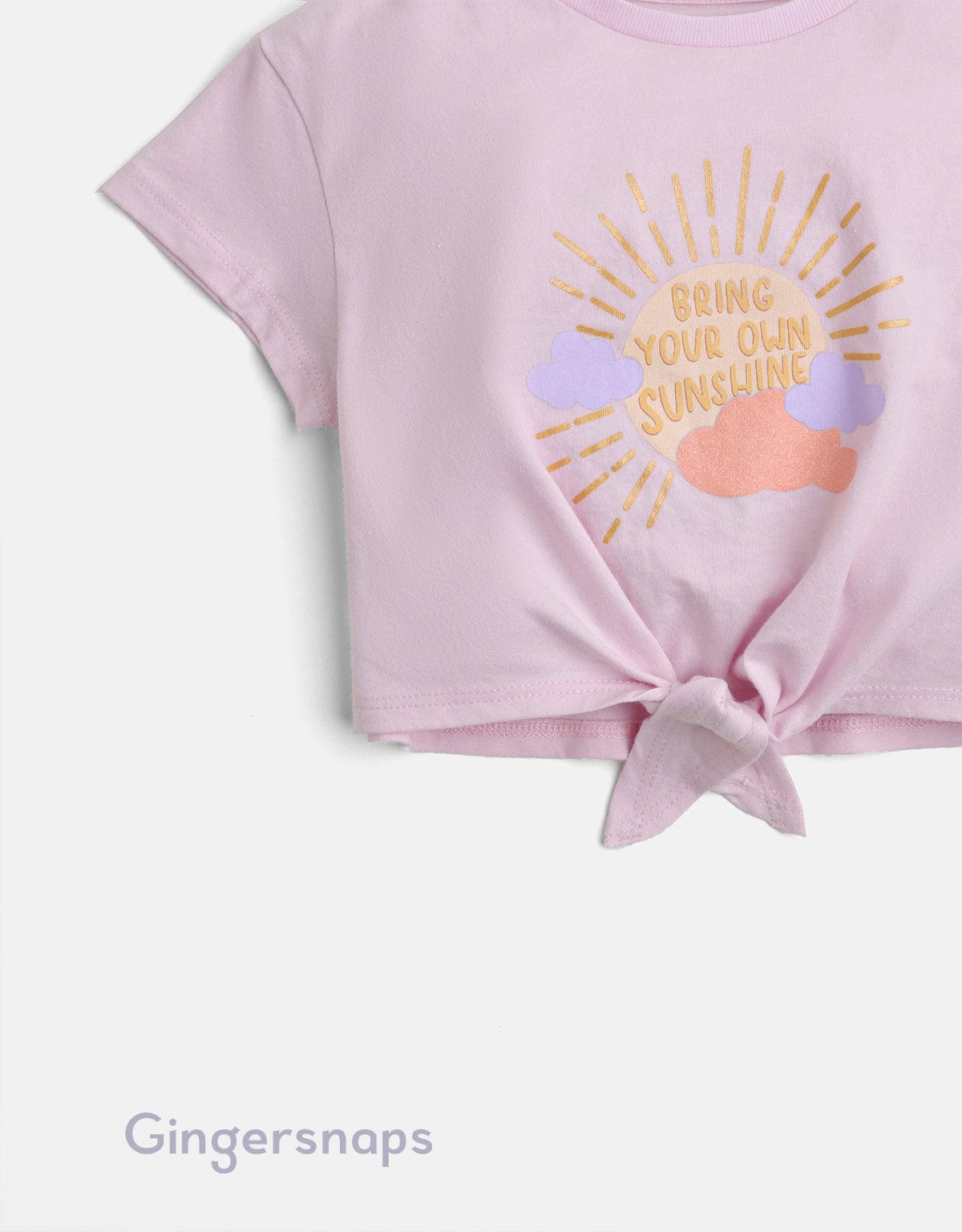 جينجرسنابس تي شيرت بنات بيبي بطبعة شمس بنفسجي