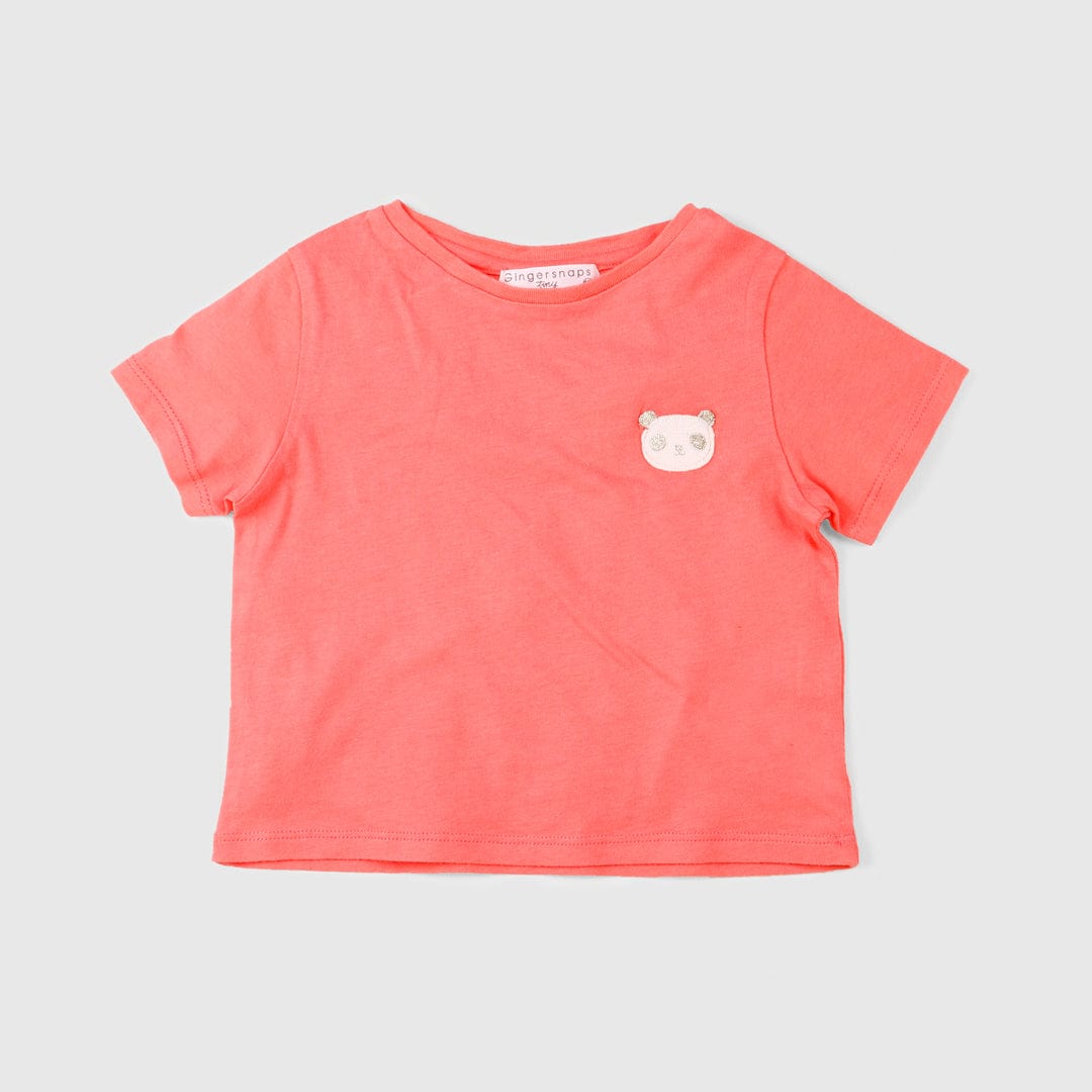 جينجرسنابس بلوزة مواليد بنات كم قصير وردي صدفي