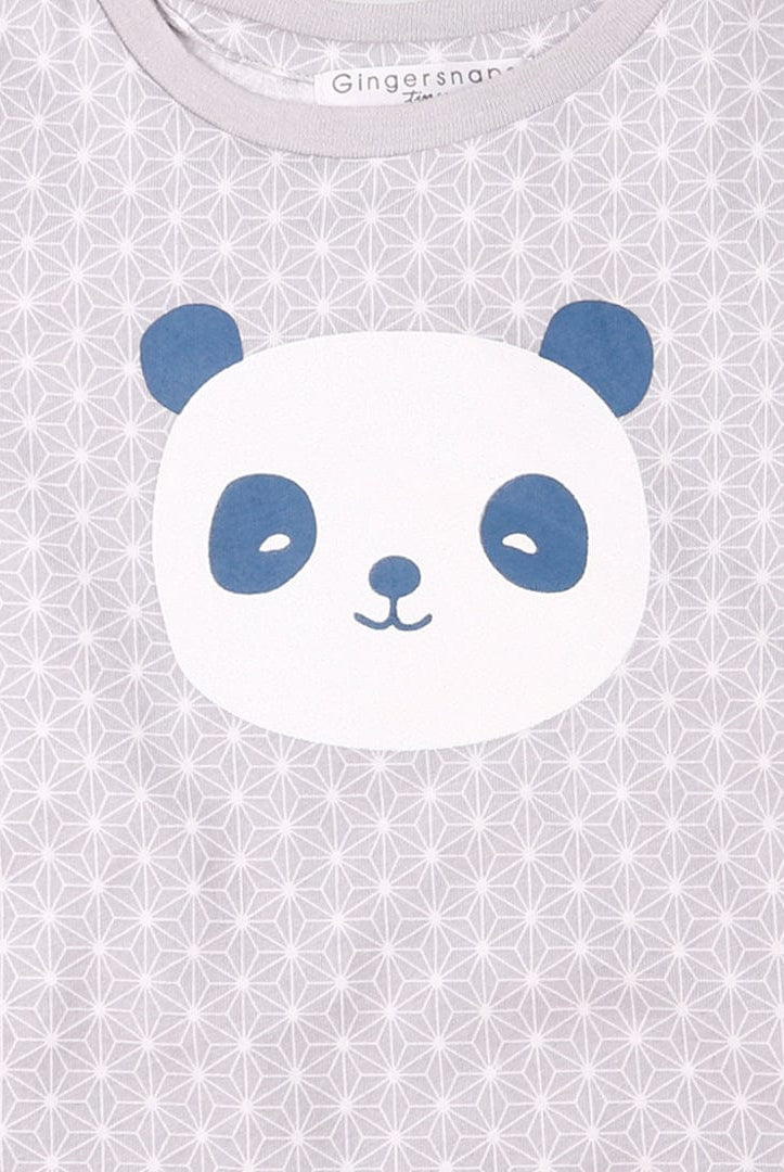 جينجرسنابس بلوزة اطفال رضع نص كم برسمة دب أخضر فاتح لامع