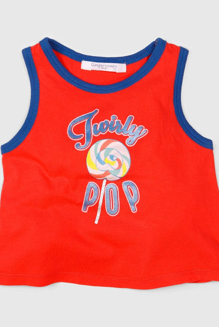 جينجرسنابس تانك توب بنمط لولي بوب بناتي رضع دوباري