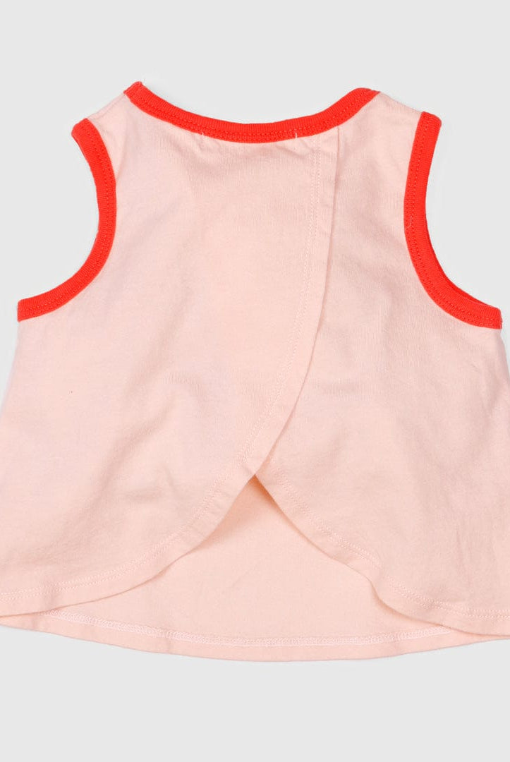 جينجرسنابس تانك توب بناتي رضع بنمط الكرز وردي