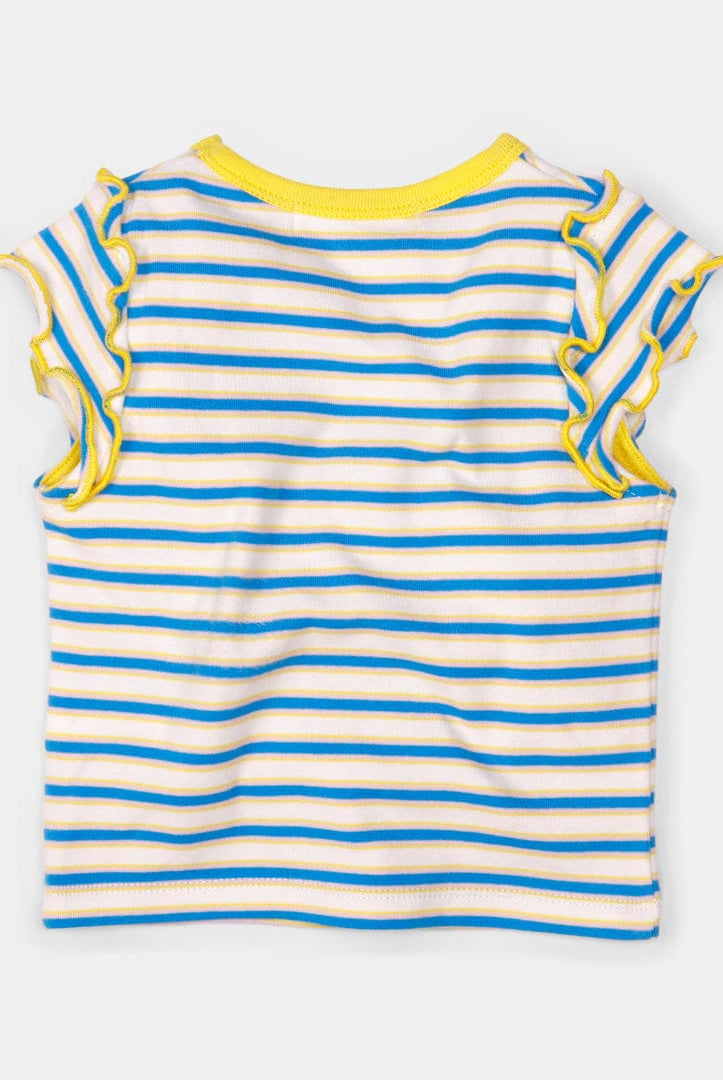 جينجرسنابس تانك توب بناتي رضع بنمط مخطط بطبعة أيس كريم متعدد الألوان