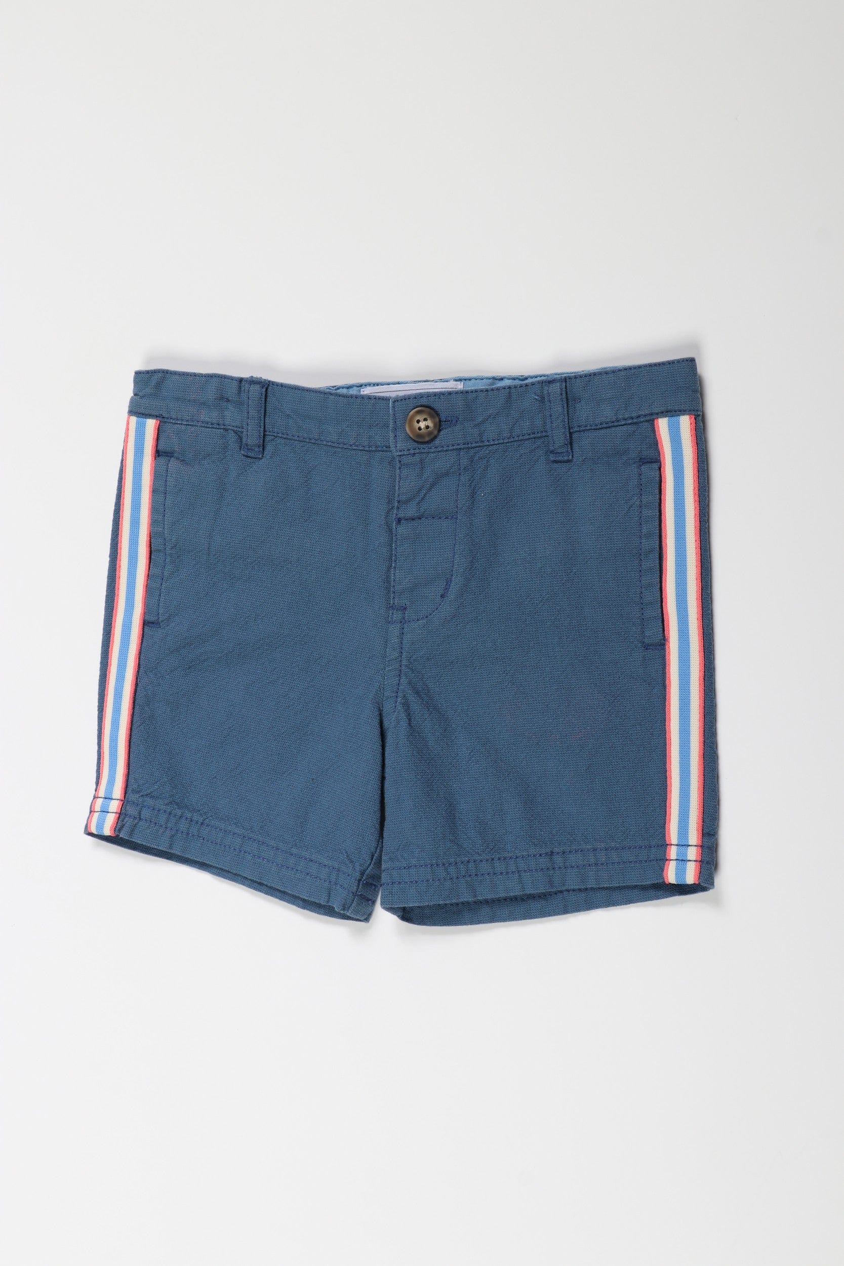 جينجرسنابس شورت ولادي منقوش بخطوط جانبية أزرق غامق