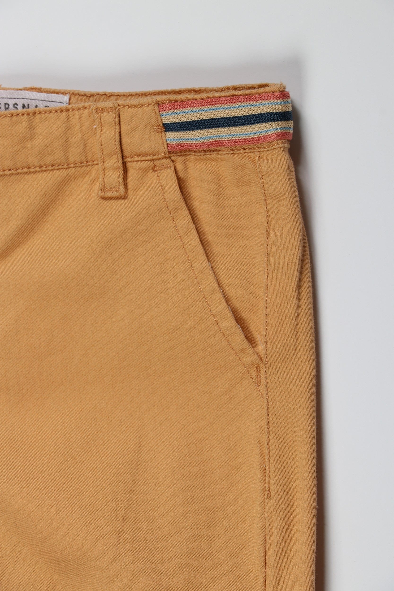 جينجرسنابس بنطلون اطفال رضع ولادي سادة بجيوب امامية ومطاط عند الكاحل فخاري