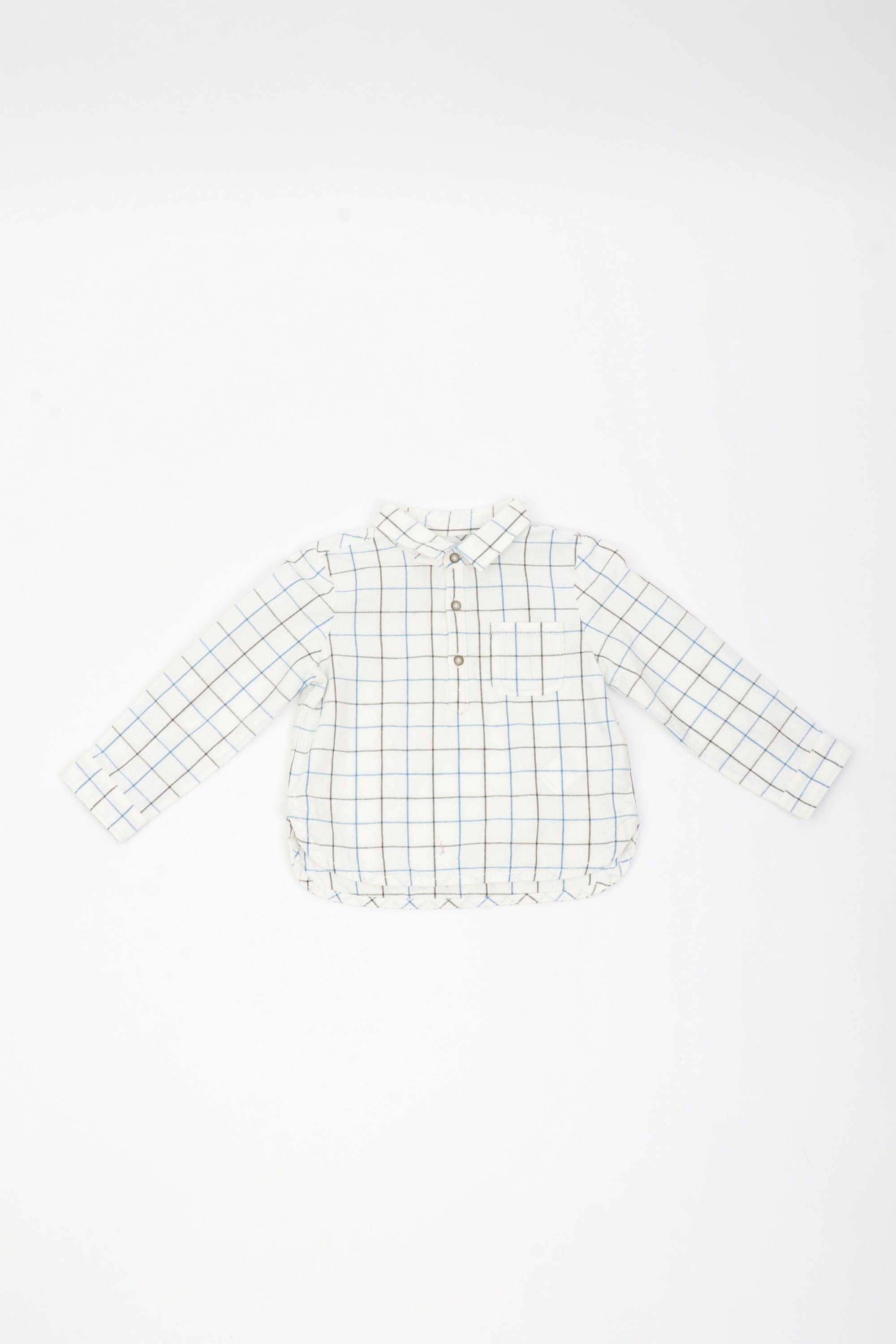 جينجرسنابس قميص مربعات للأولاد أبيض