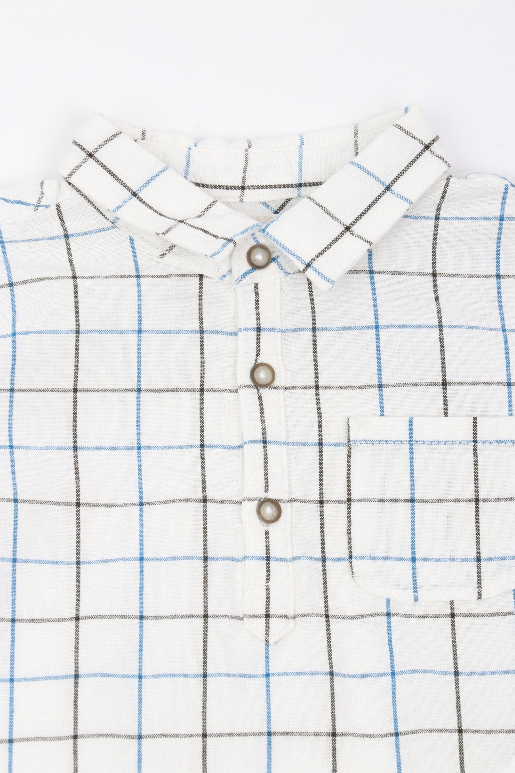 جينجرسنابس قميص مربعات للأولاد أبيض