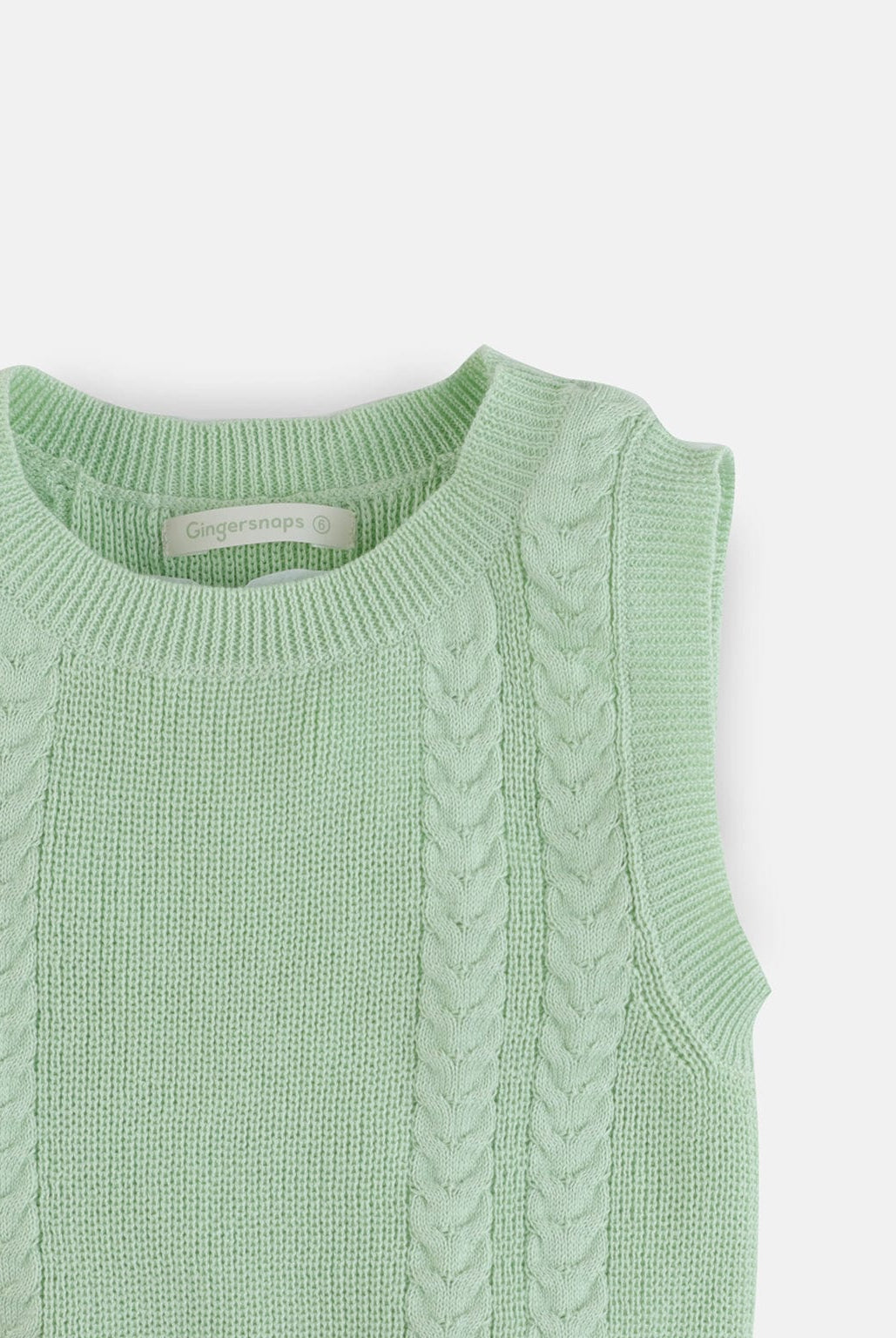 جينجرسنابس بلوزة بناتي منسوجة مزينة بياقة عريضة أخضر