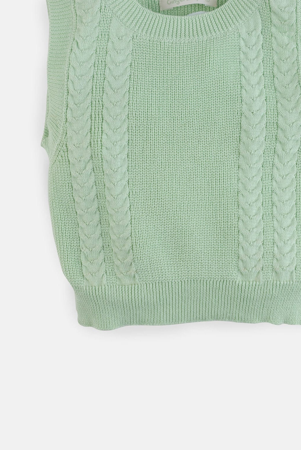 جينجرسنابس بلوزة بناتي منسوجة مزينة بياقة عريضة أخضر