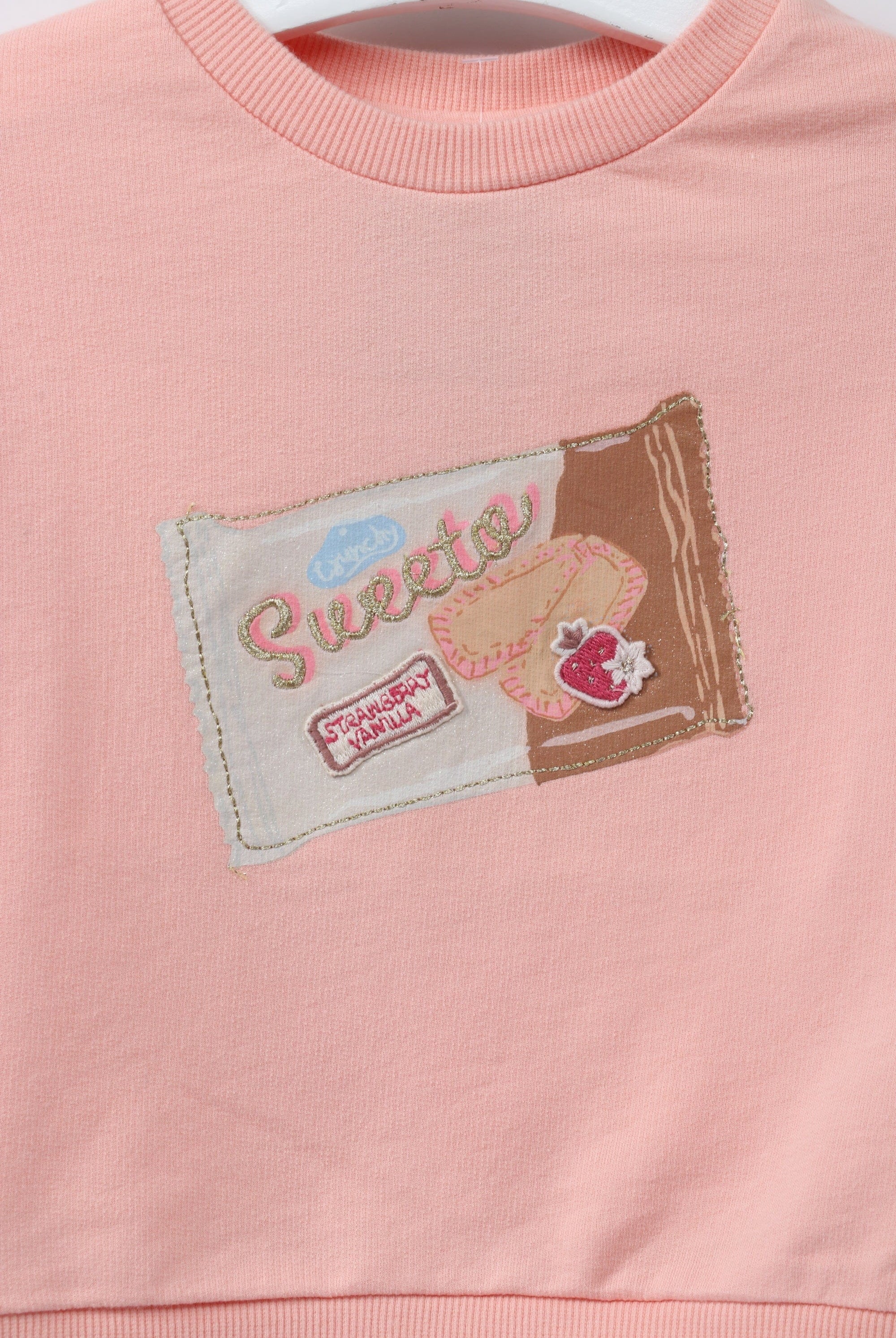 جينجرسنابس بلوفر بناتي بطبعة بكم منفوخ طويل خوخي