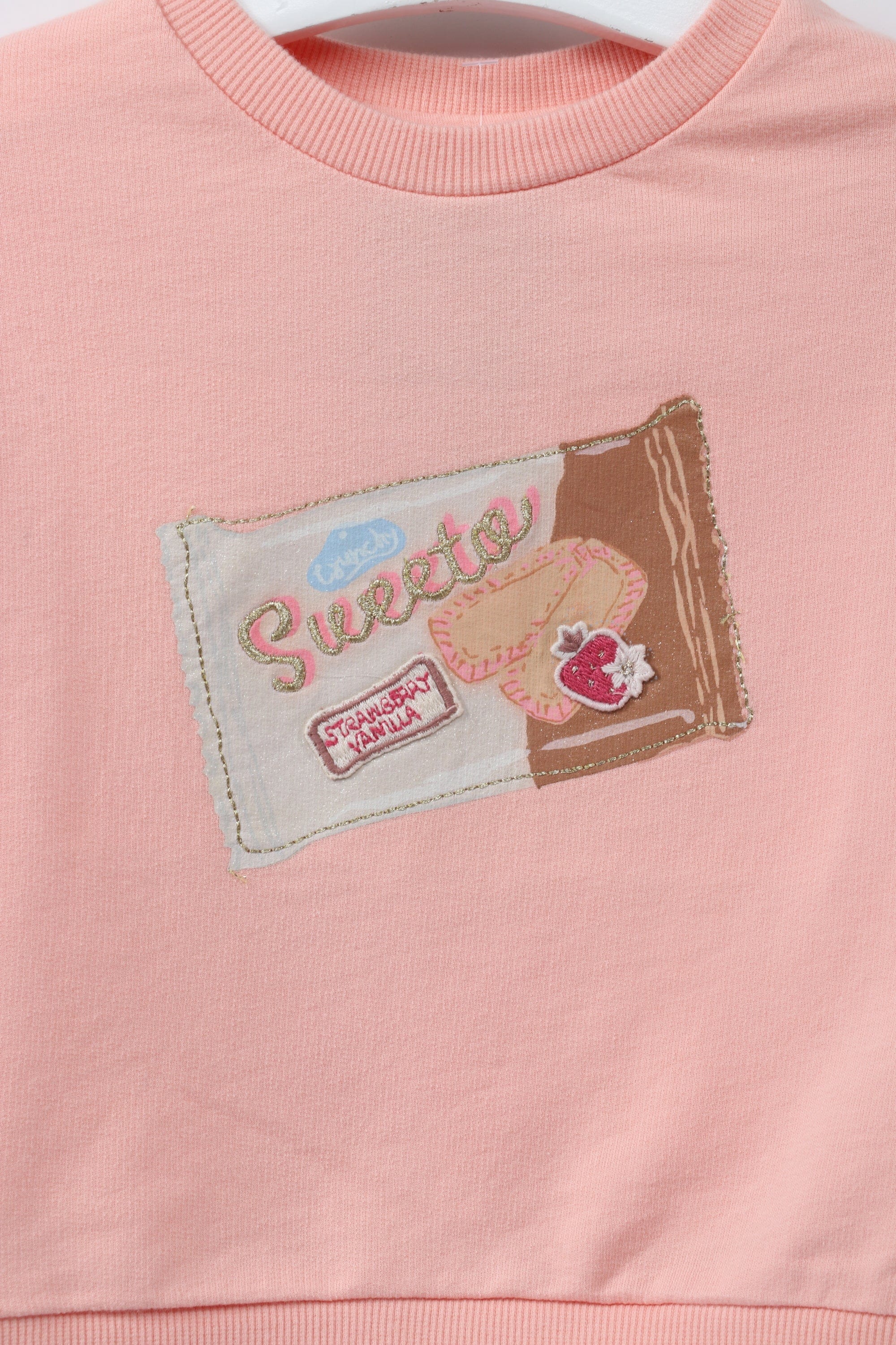 جينجرسنابس بلوفر بناتي بطبعة بكم منفوخ طويل خوخي