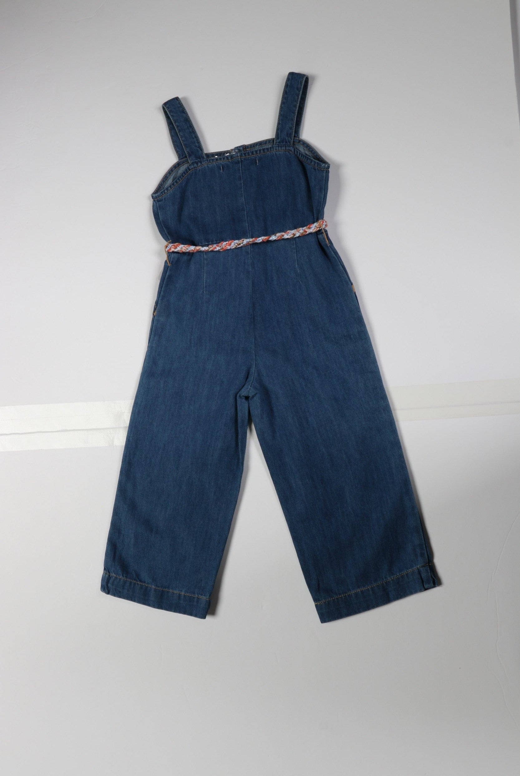 جينجرسنابس جمبسوت بناتي جينز للاطفال برباط علي الخصر أزرق