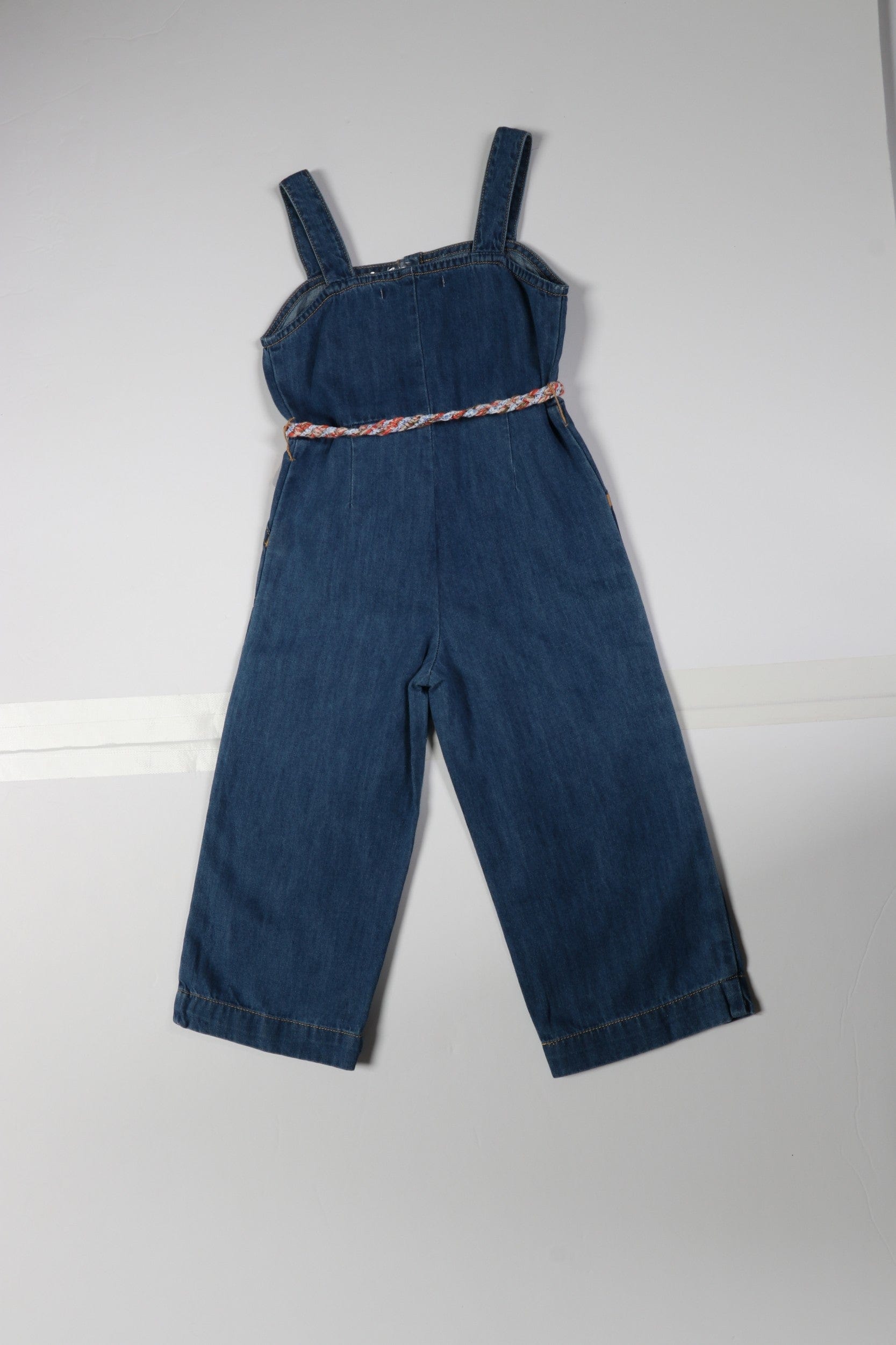 جينجرسنابس جمبسوت بناتي جينز للاطفال برباط علي الخصر أزرق